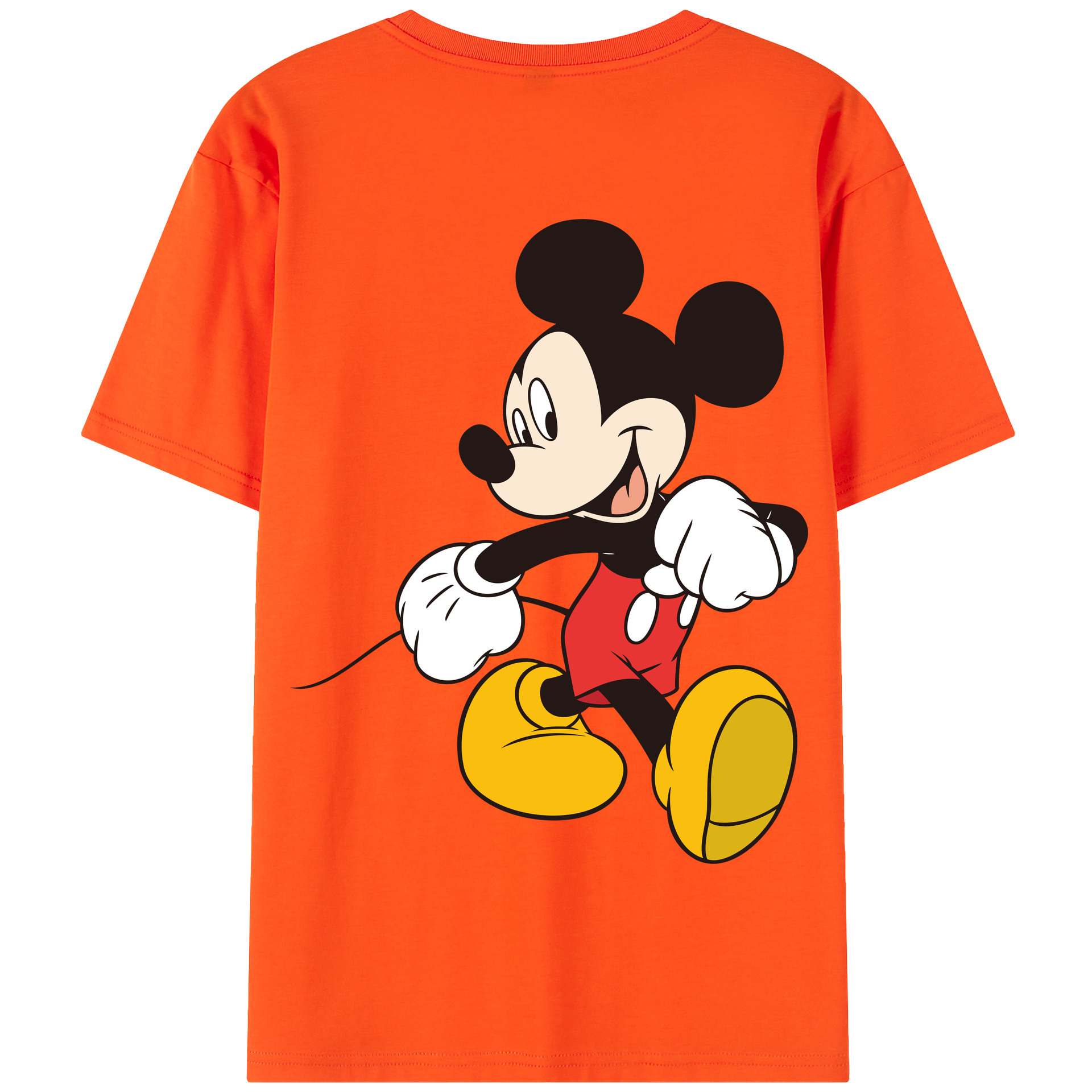 （画像用） ミッキーマウス Mickey Mouse 綿100％半袖Tシャツ（背面プリント）