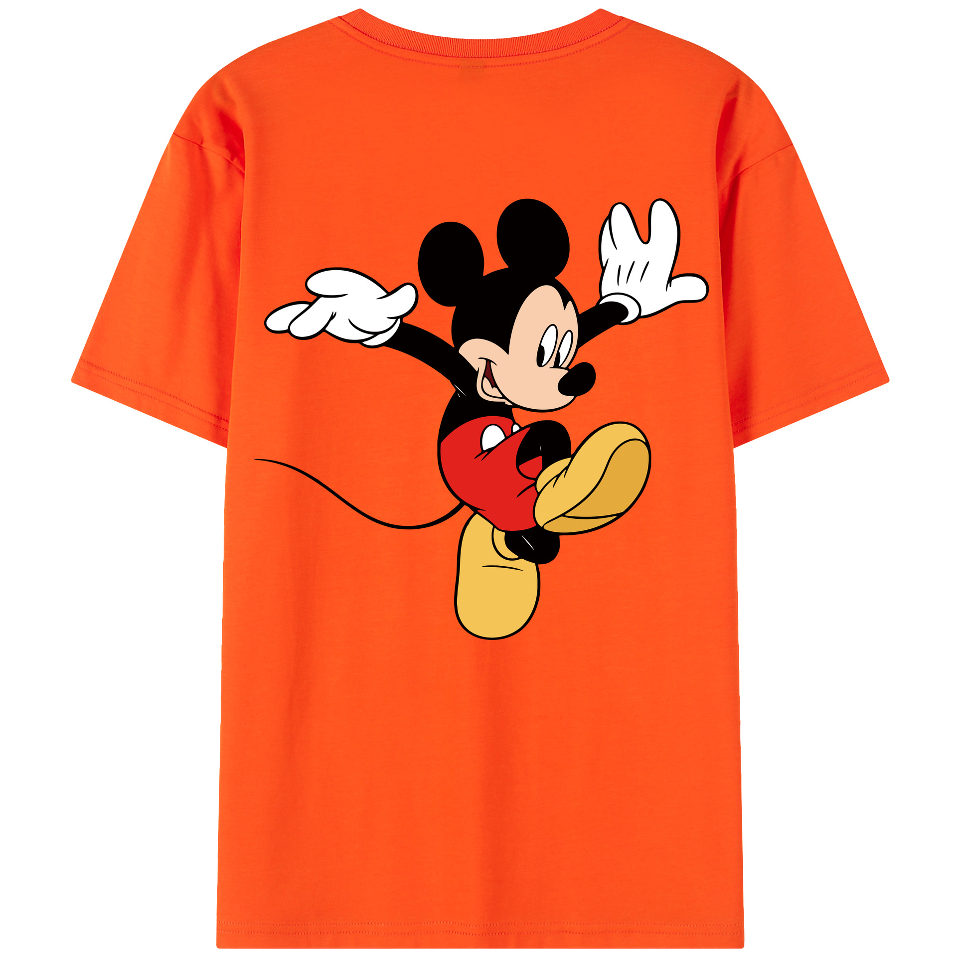 （画像用） ミッキーマウス Mickey Mouse 綿100％半袖Tシャツ（背面プリント）