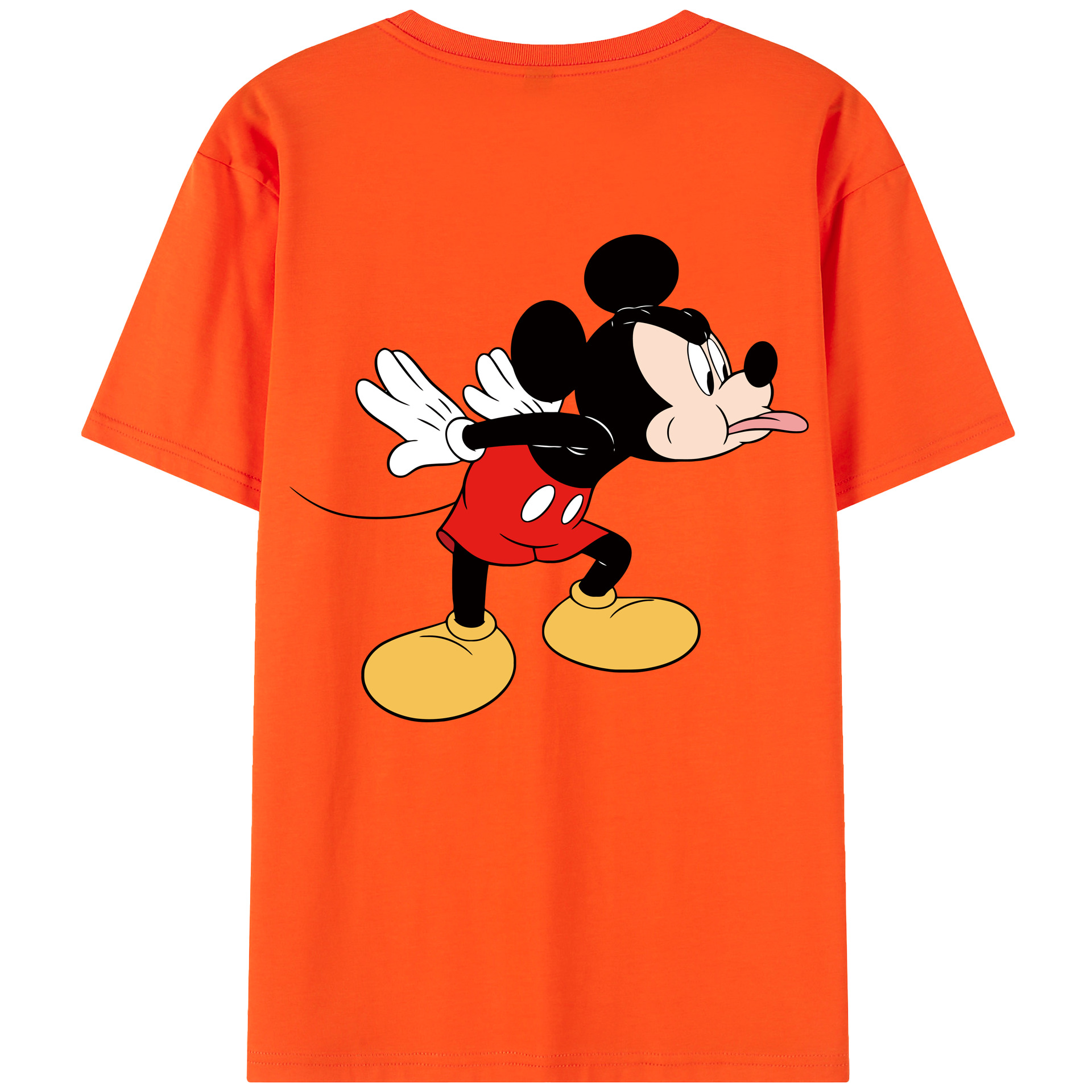 （画像用） ミッキーマウス Mickey Mouse 綿100％半袖Tシャツ（背面プリント）