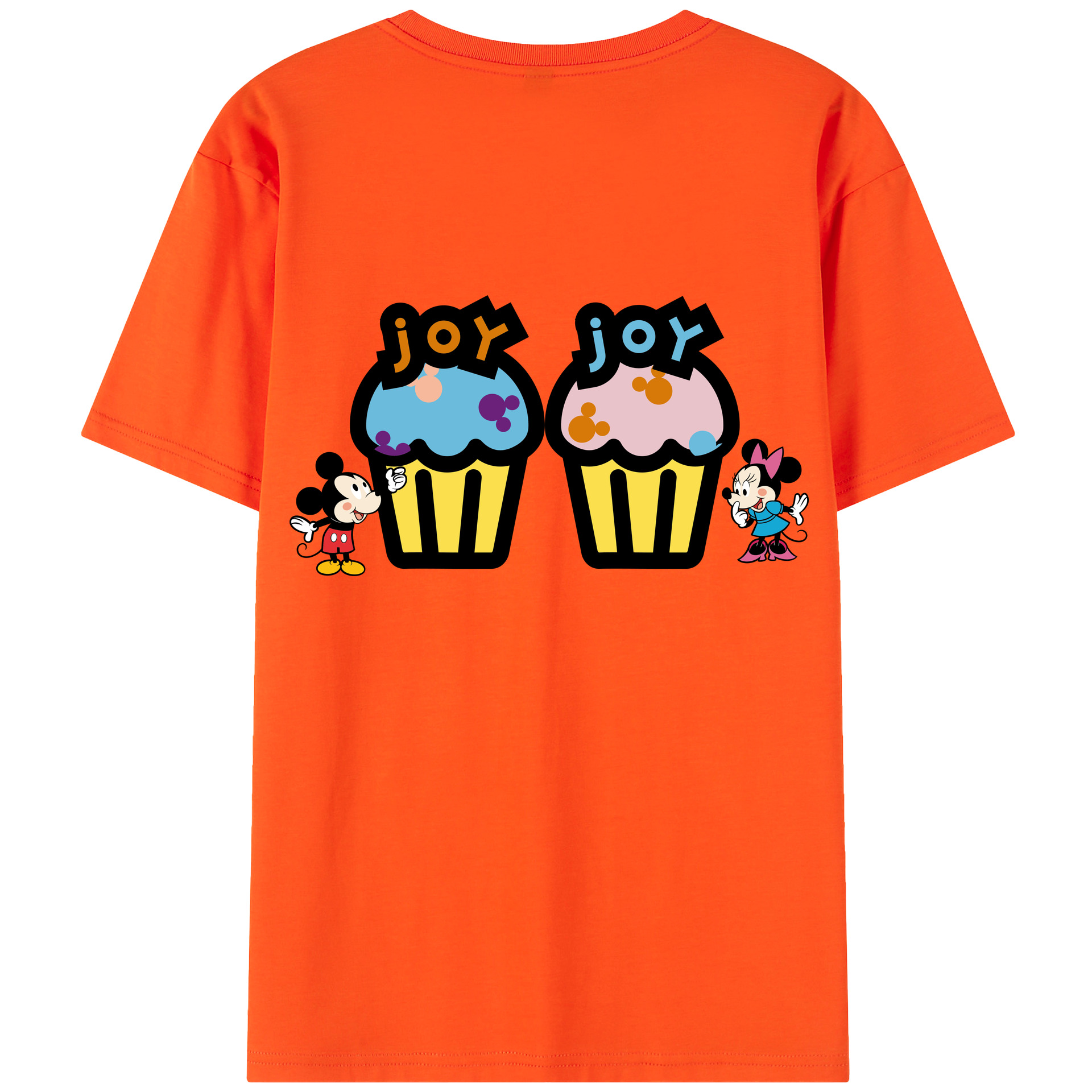 （画像用） ミッキーマウス Mickey Mouse 綿100％半袖Tシャツ（背面プリント）