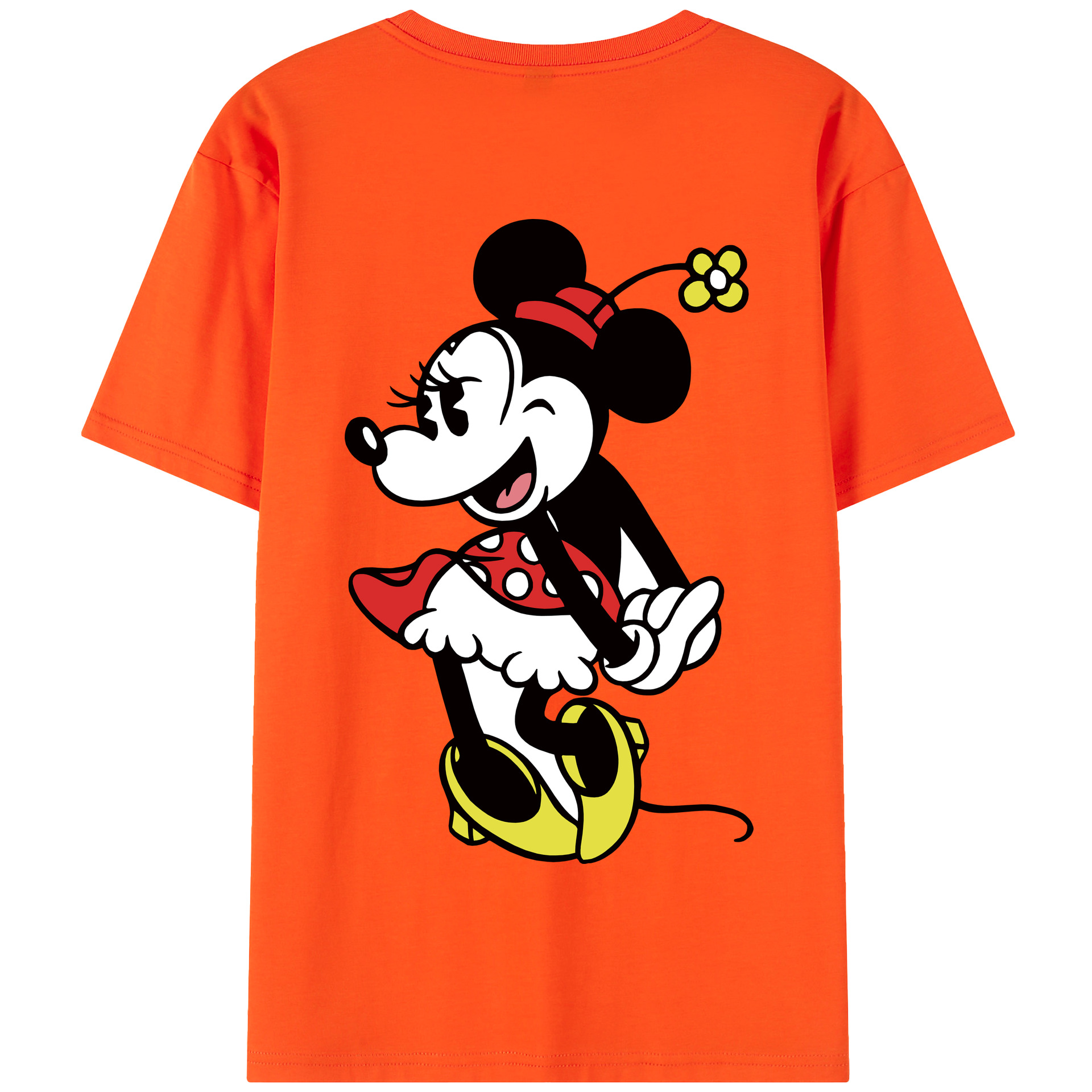 （画像用） ミッキーマウス Mickey Mouse 綿100％半袖Tシャツ（背面プリント）
