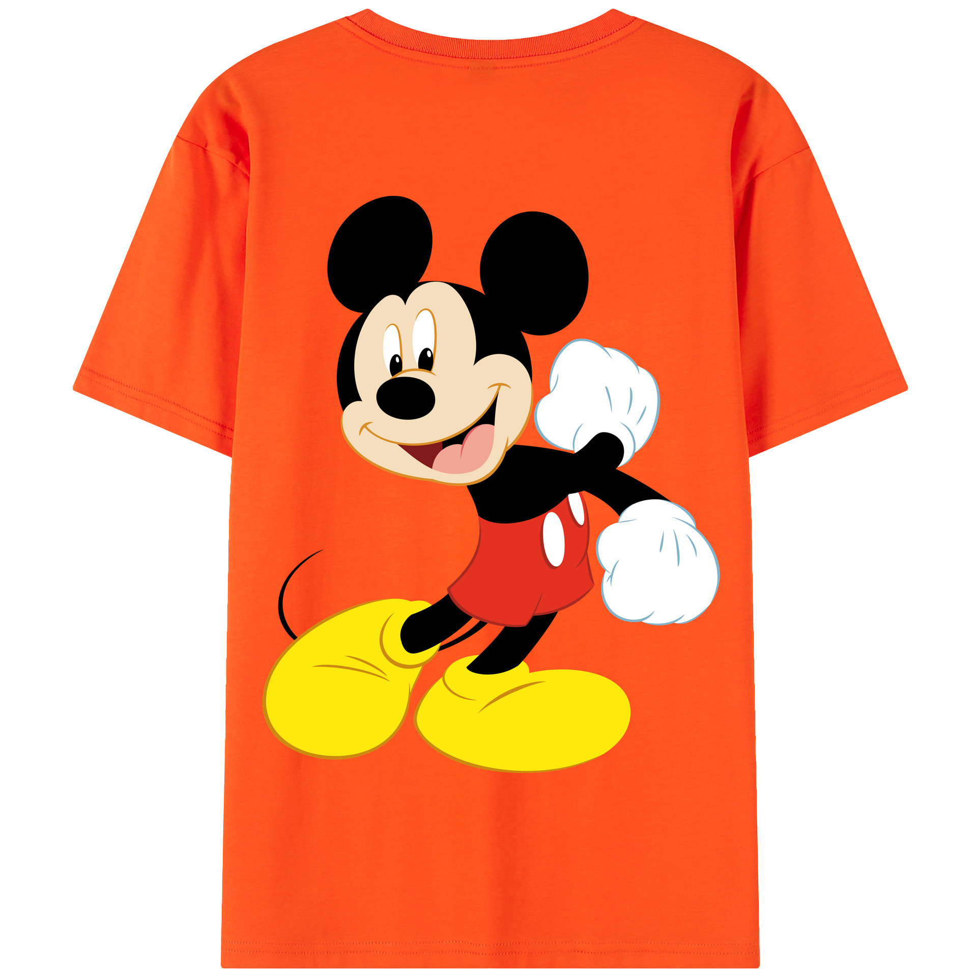 （画像用） ミッキーマウス Mickey Mouse 綿100％半袖Tシャツ（背面プリント）