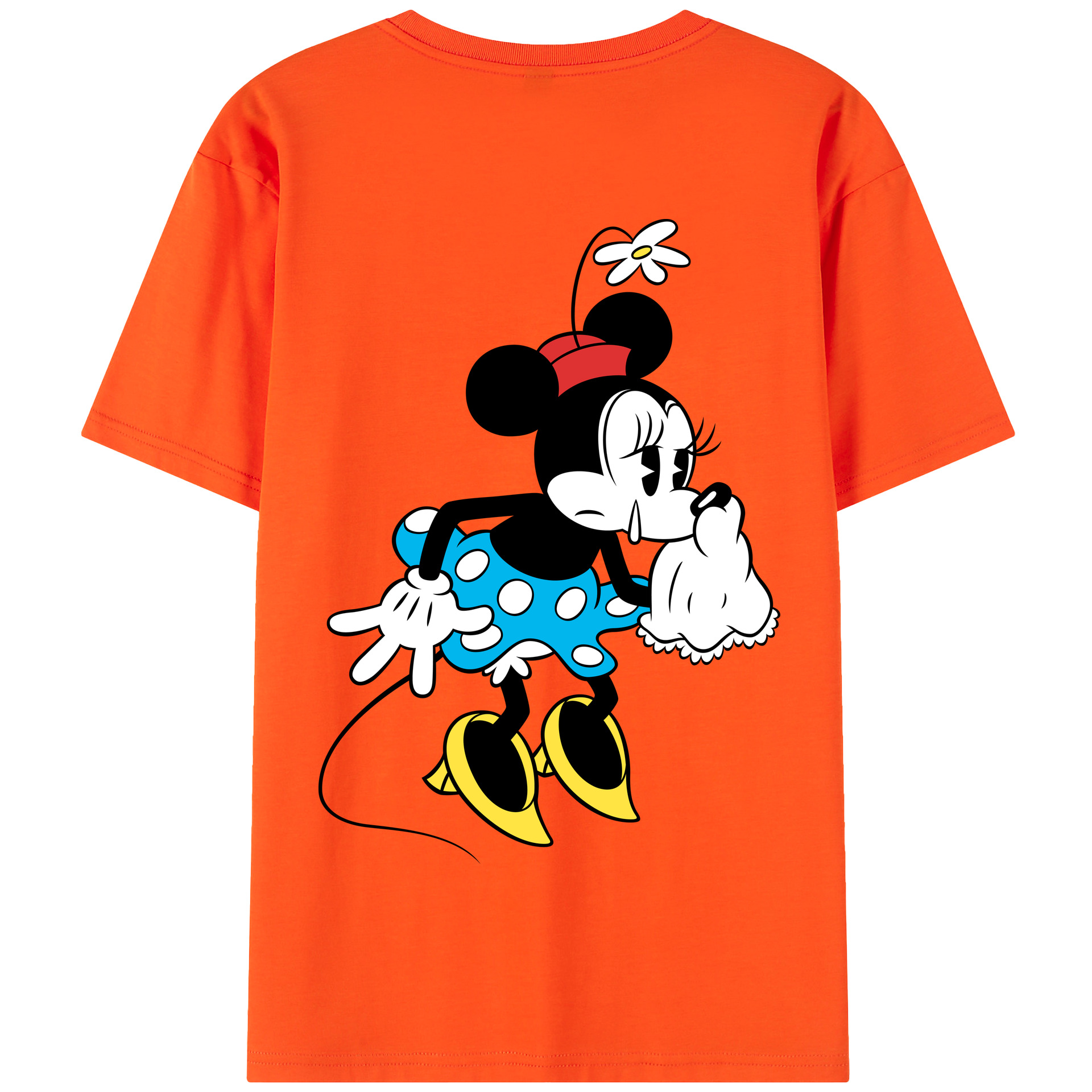 （画像用） ミッキーマウス Mickey Mouse 綿100％半袖Tシャツ（背面プリント）