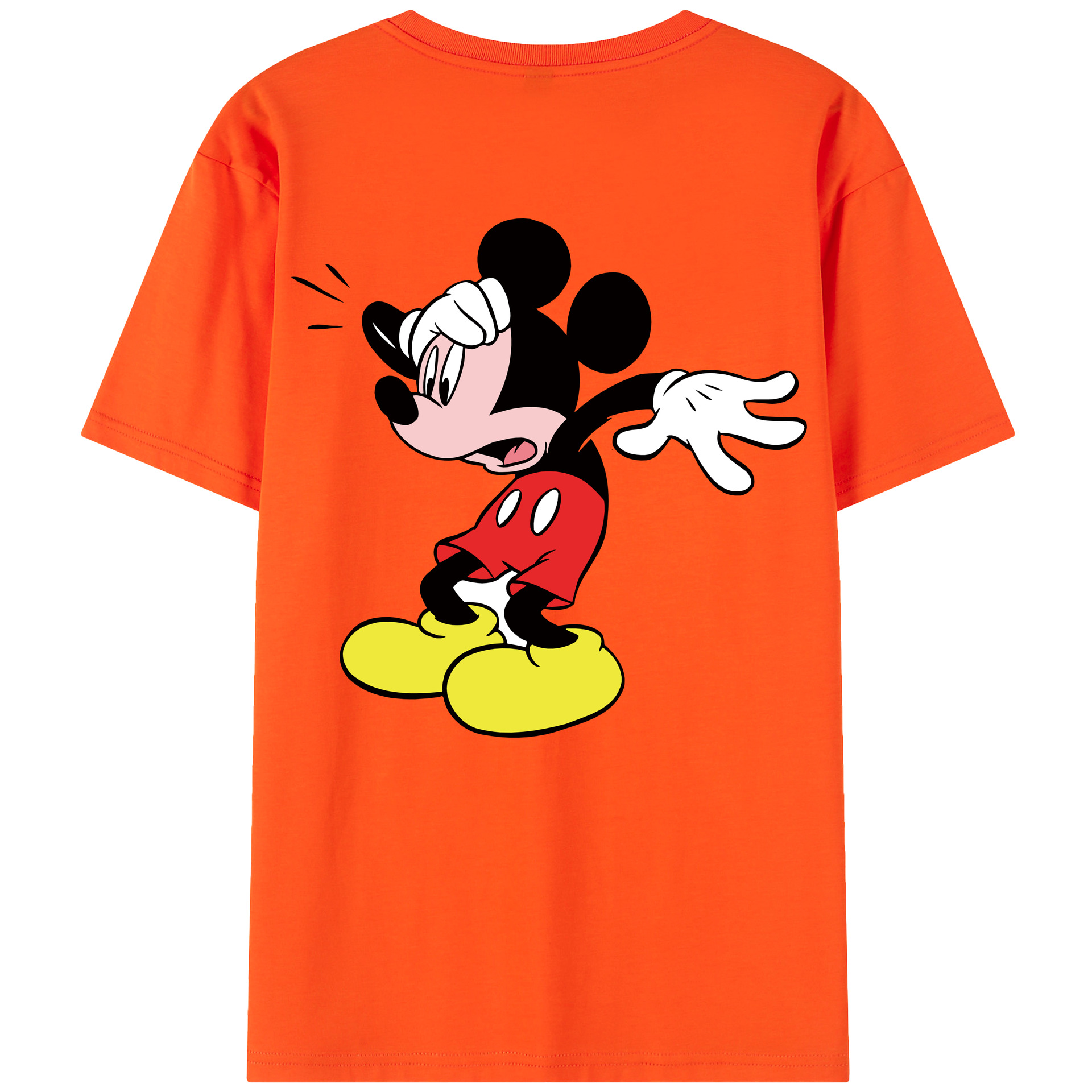 （画像用） ミッキーマウス Mickey Mouse 綿100％半袖Tシャツ（背面プリント）