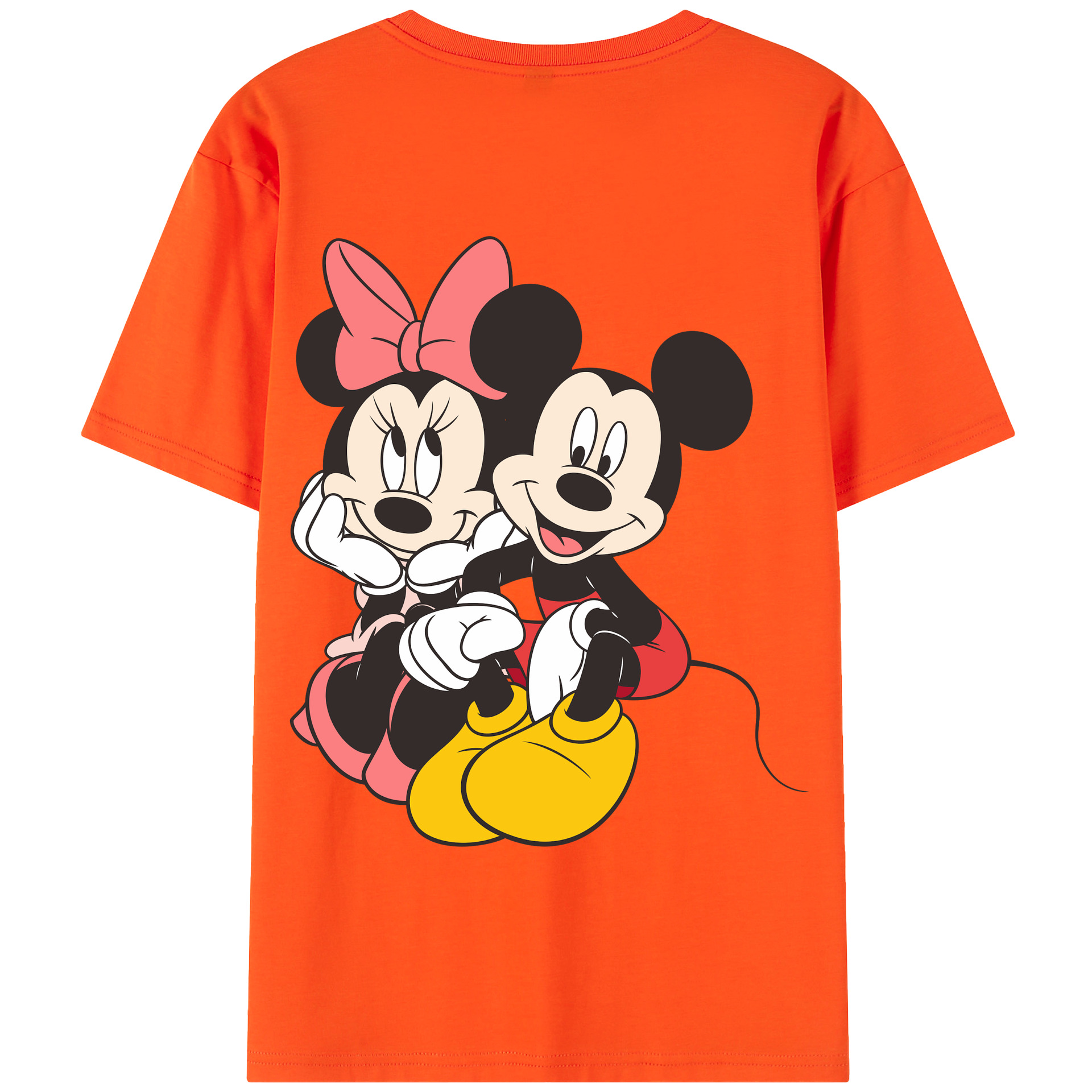 （画像用） ミッキーマウス Mickey Mouse 綿100％半袖Tシャツ（背面プリント）