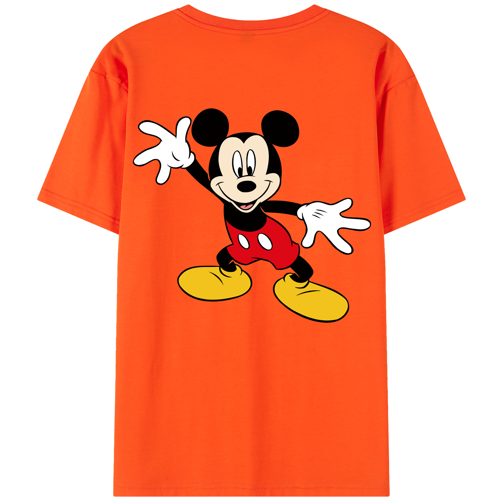 （画像用） ミッキーマウス Mickey Mouse 綿100％半袖Tシャツ（背面プリント）