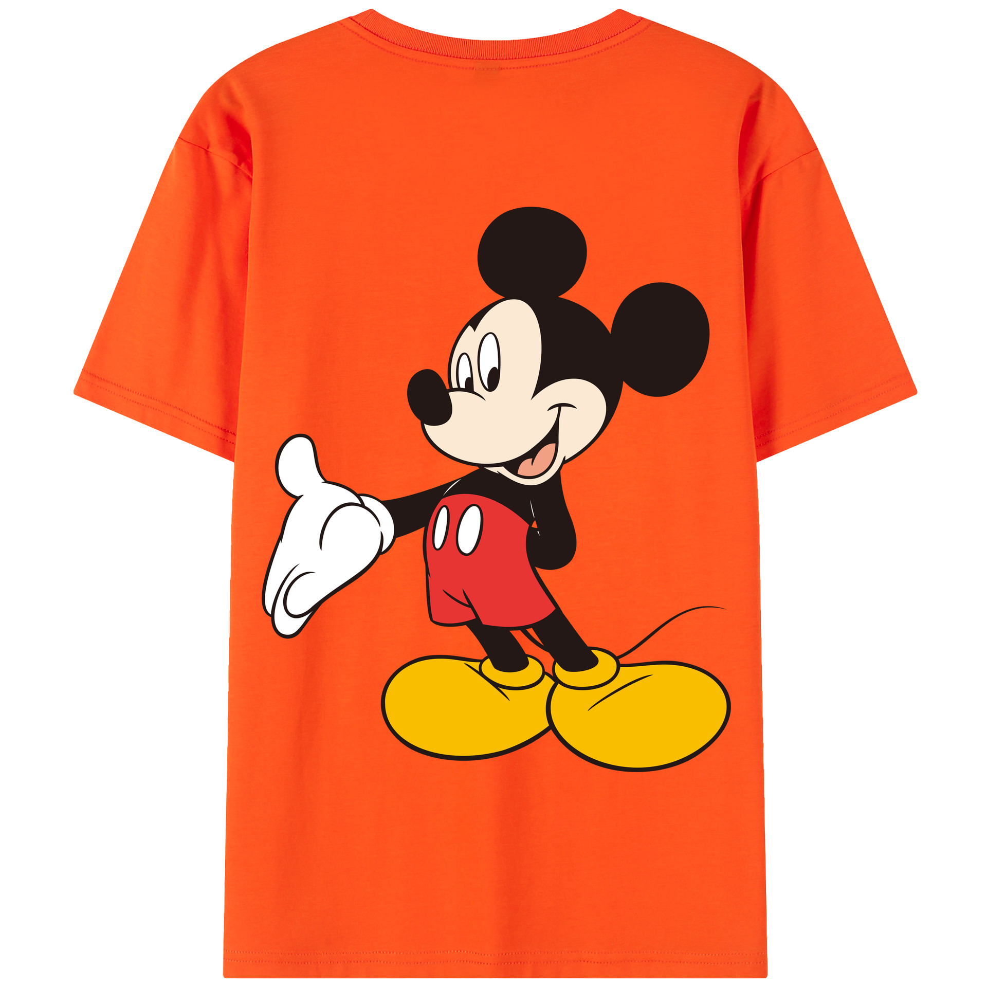 （画像用） ミッキーマウス Mickey Mouse 綿100％半袖Tシャツ（背面プリント）