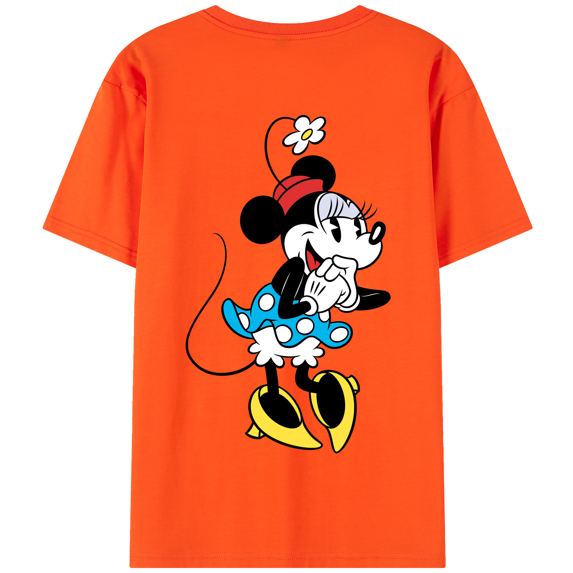 （画像用） ミッキーマウス Mickey Mouse 綿100％半袖Tシャツ（背面プリント）
