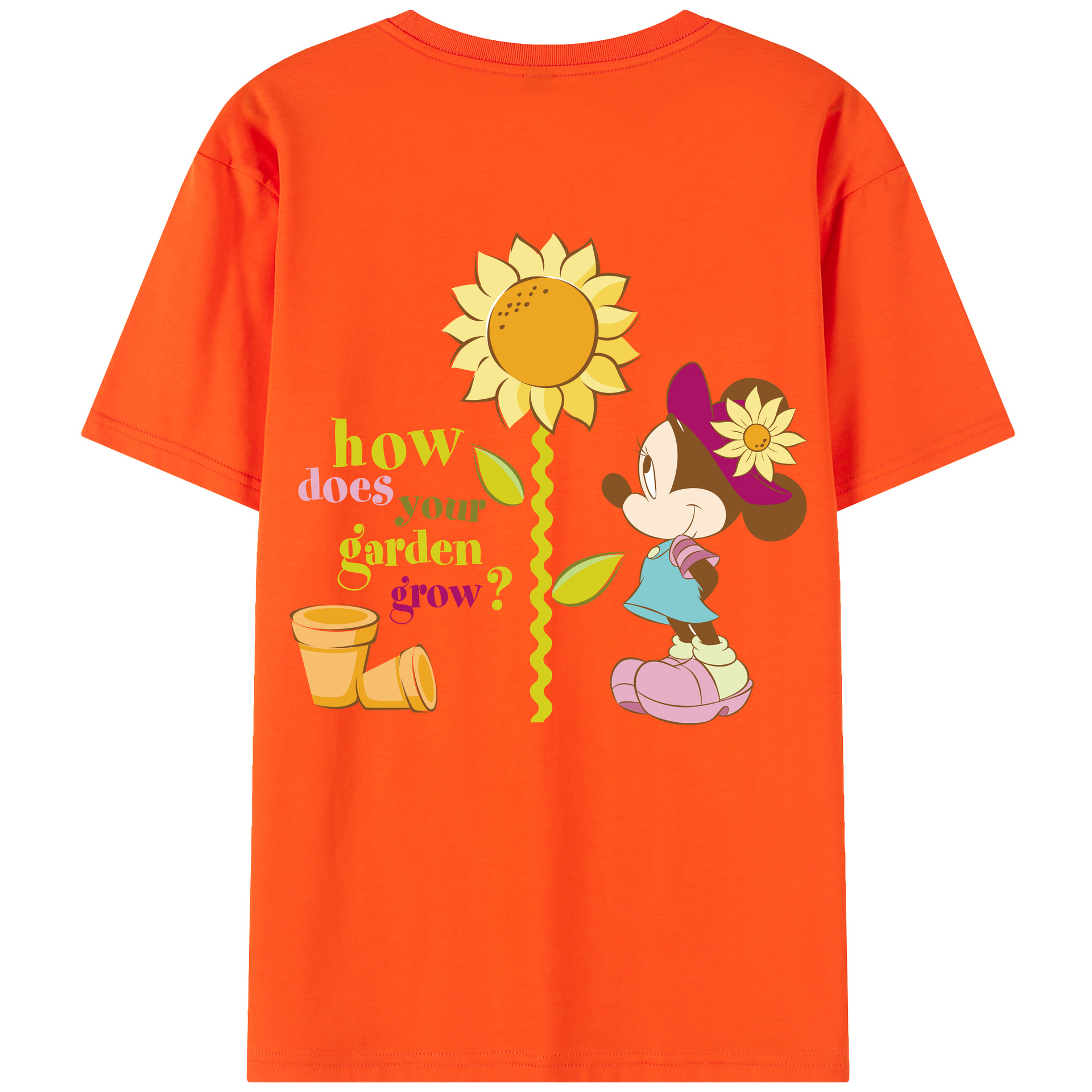 （画像用） ミッキーマウス Mickey Mouse 綿100％半袖Tシャツ（背面プリント）