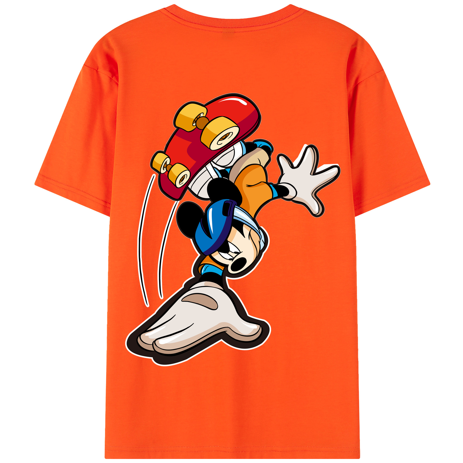 （画像用） ミッキーマウス Mickey Mouse 綿100％半袖Tシャツ（背面プリント）