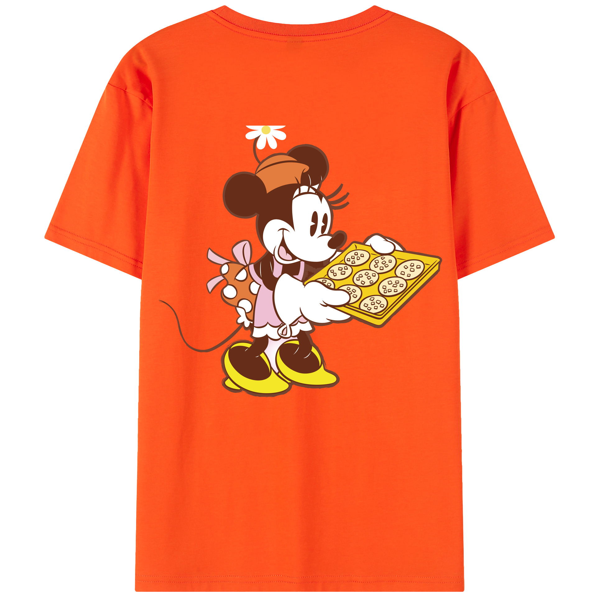 （画像用） ミッキーマウス Mickey Mouse 綿100％半袖Tシャツ（背面プリント）