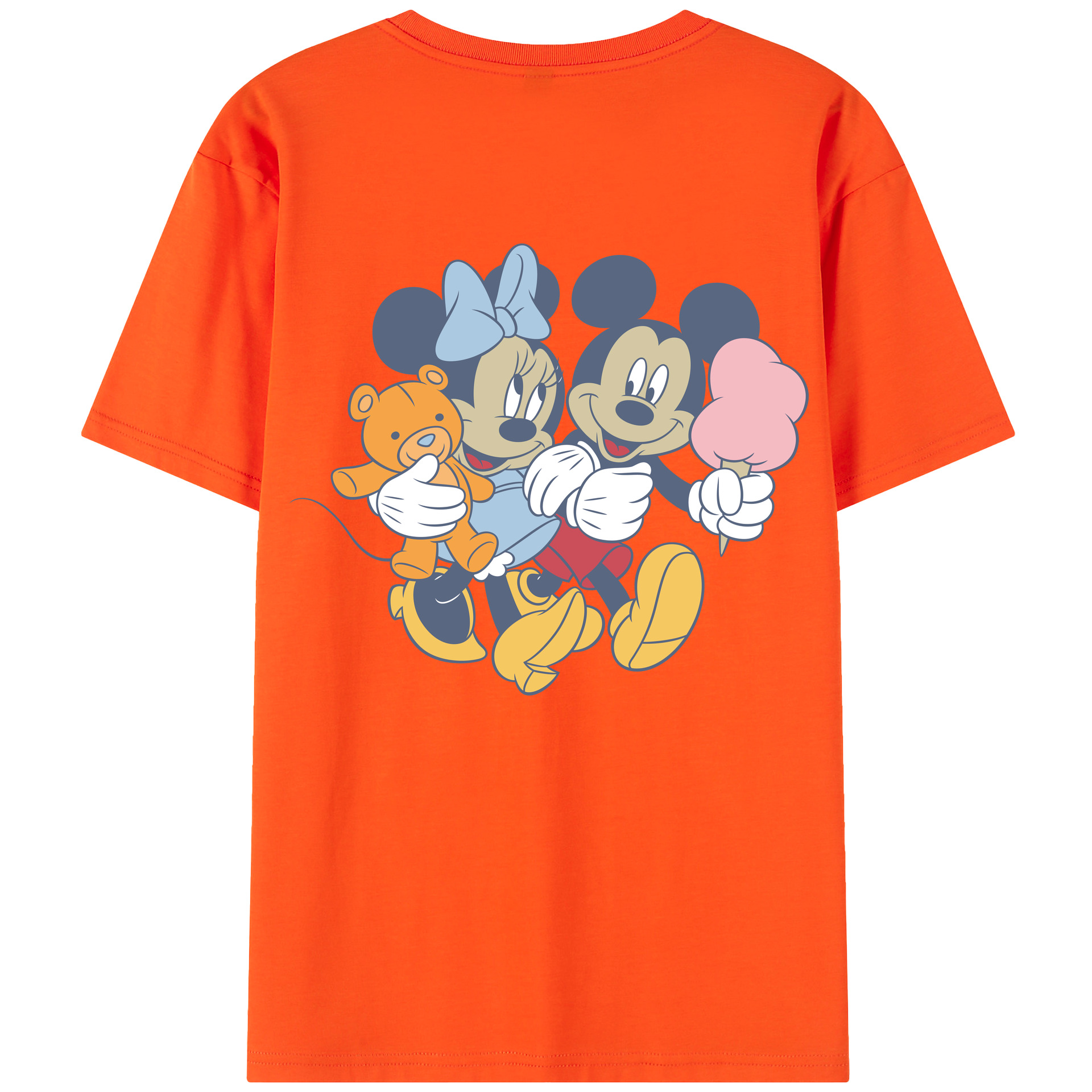 （画像用） ミッキーマウス Mickey Mouse 綿100％半袖Tシャツ（背面プリント）
