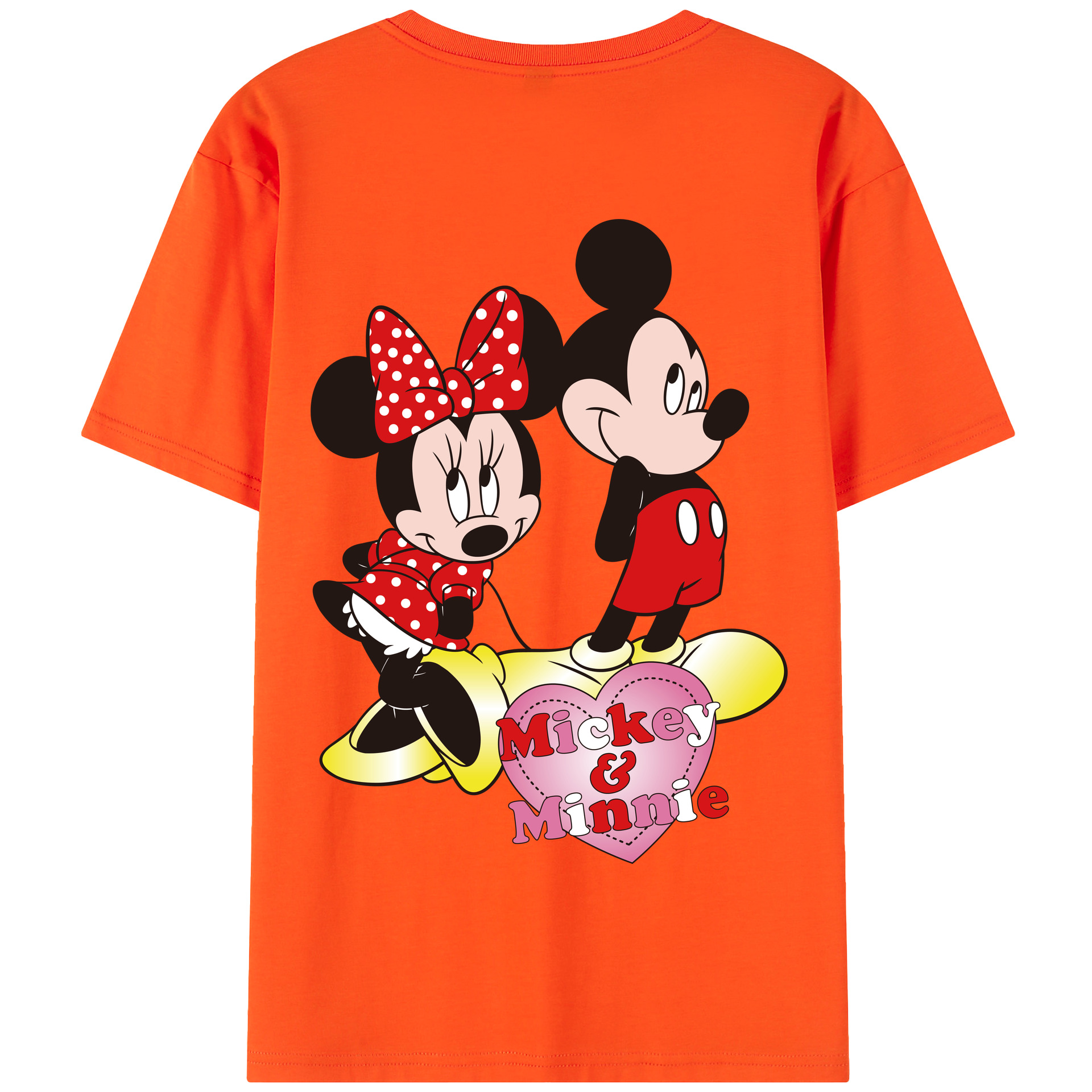 （画像用） ミッキーマウス Mickey Mouse 綿100％半袖Tシャツ（背面プリント）