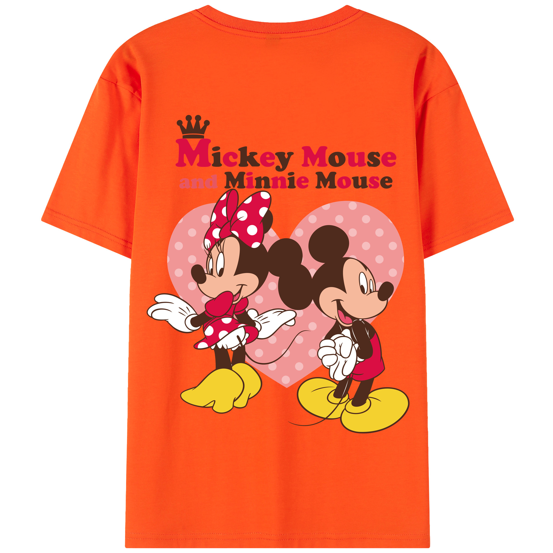 （画像用） ミッキーマウス Mickey Mouse 綿100％半袖Tシャツ（背面プリント）