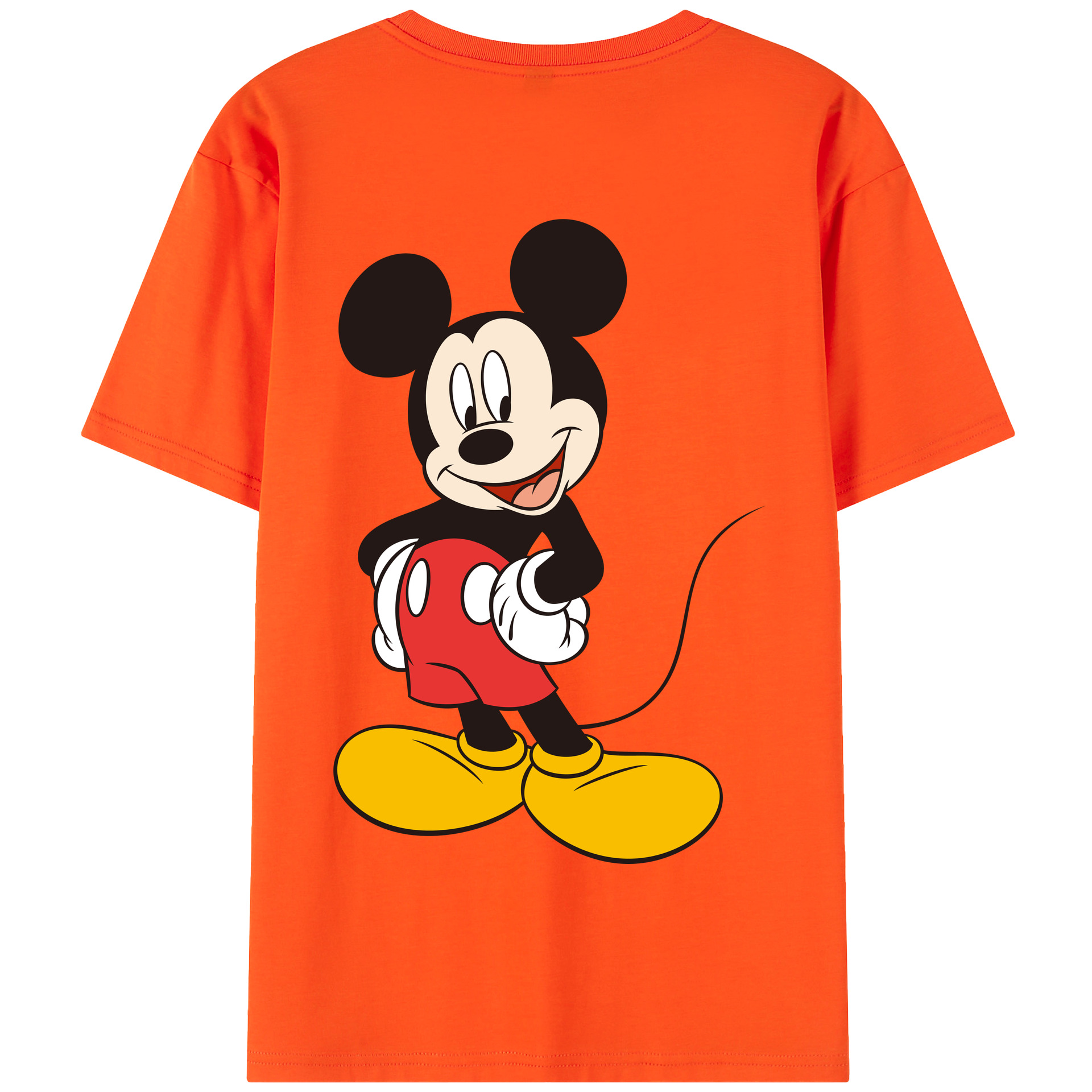 （画像用） ミッキーマウス Mickey Mouse 綿100％半袖Tシャツ（背面プリント）