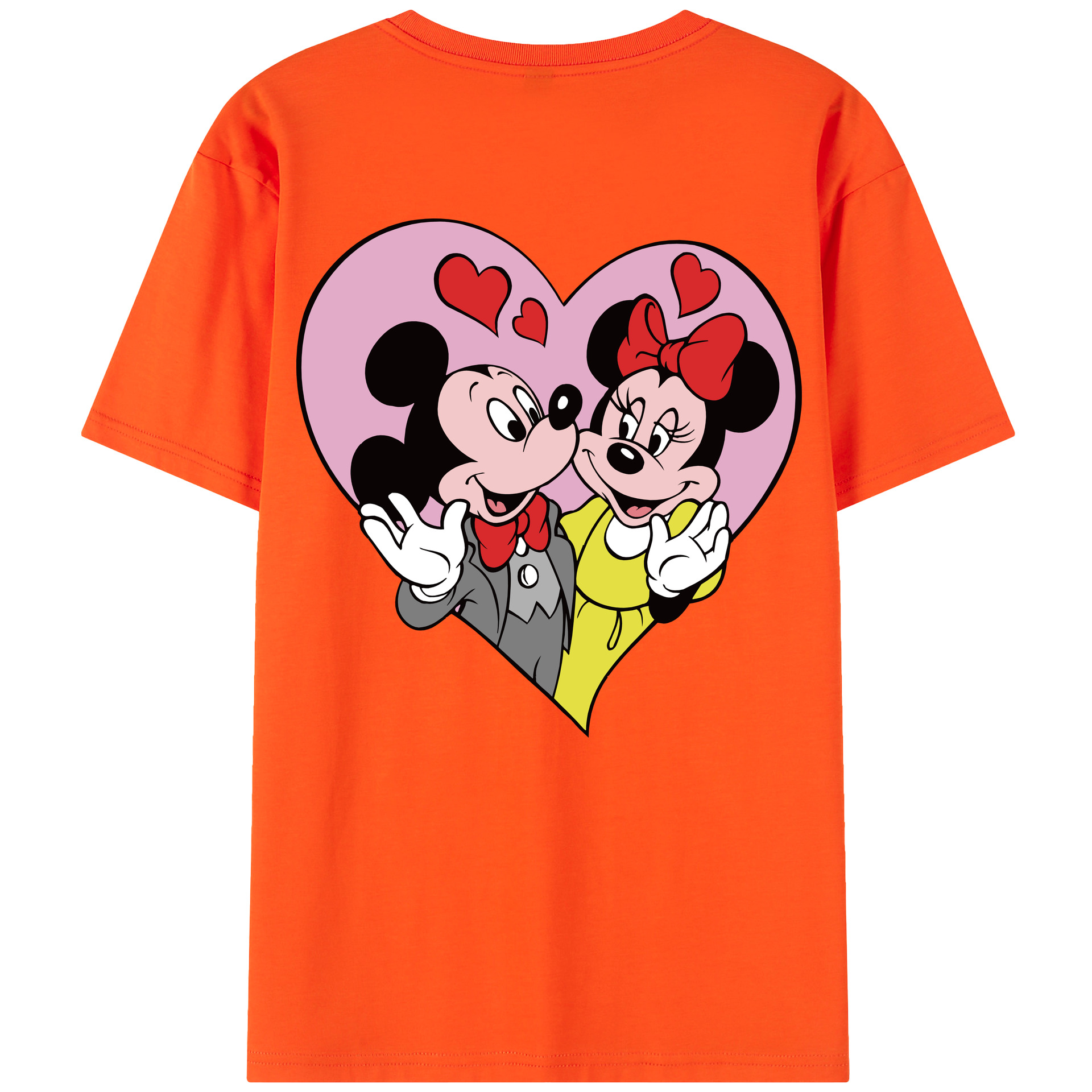 （画像用） ミッキーマウス Mickey Mouse 綿100％半袖Tシャツ（背面プリント）