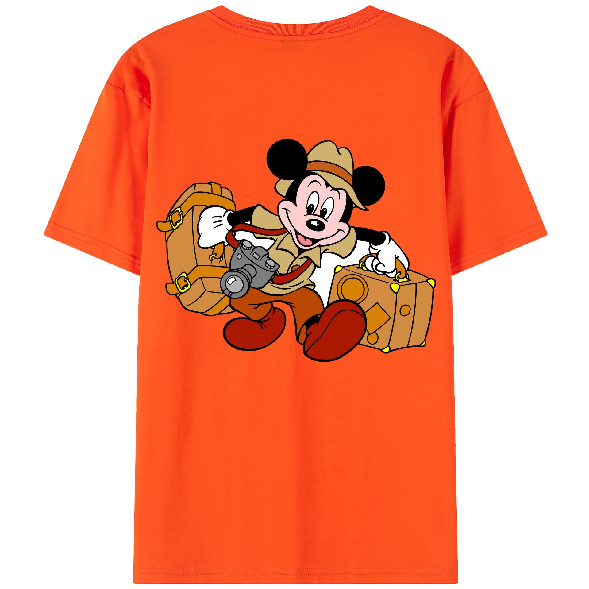 （画像用） ミッキーマウス Mickey Mouse 綿100％半袖Tシャツ（背面プリント）