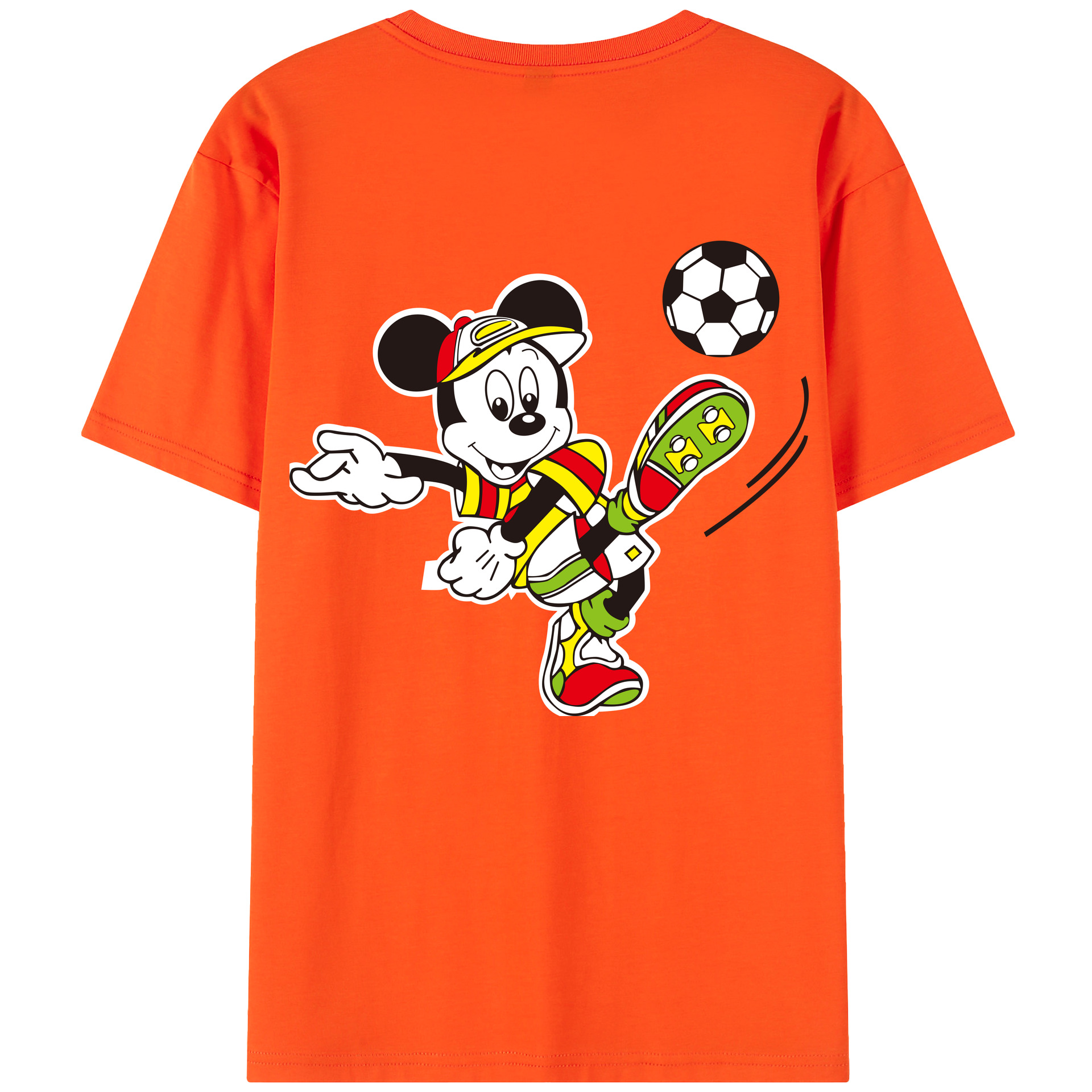 （画像用） ミッキーマウス Mickey Mouse 綿100％半袖Tシャツ（背面プリント）