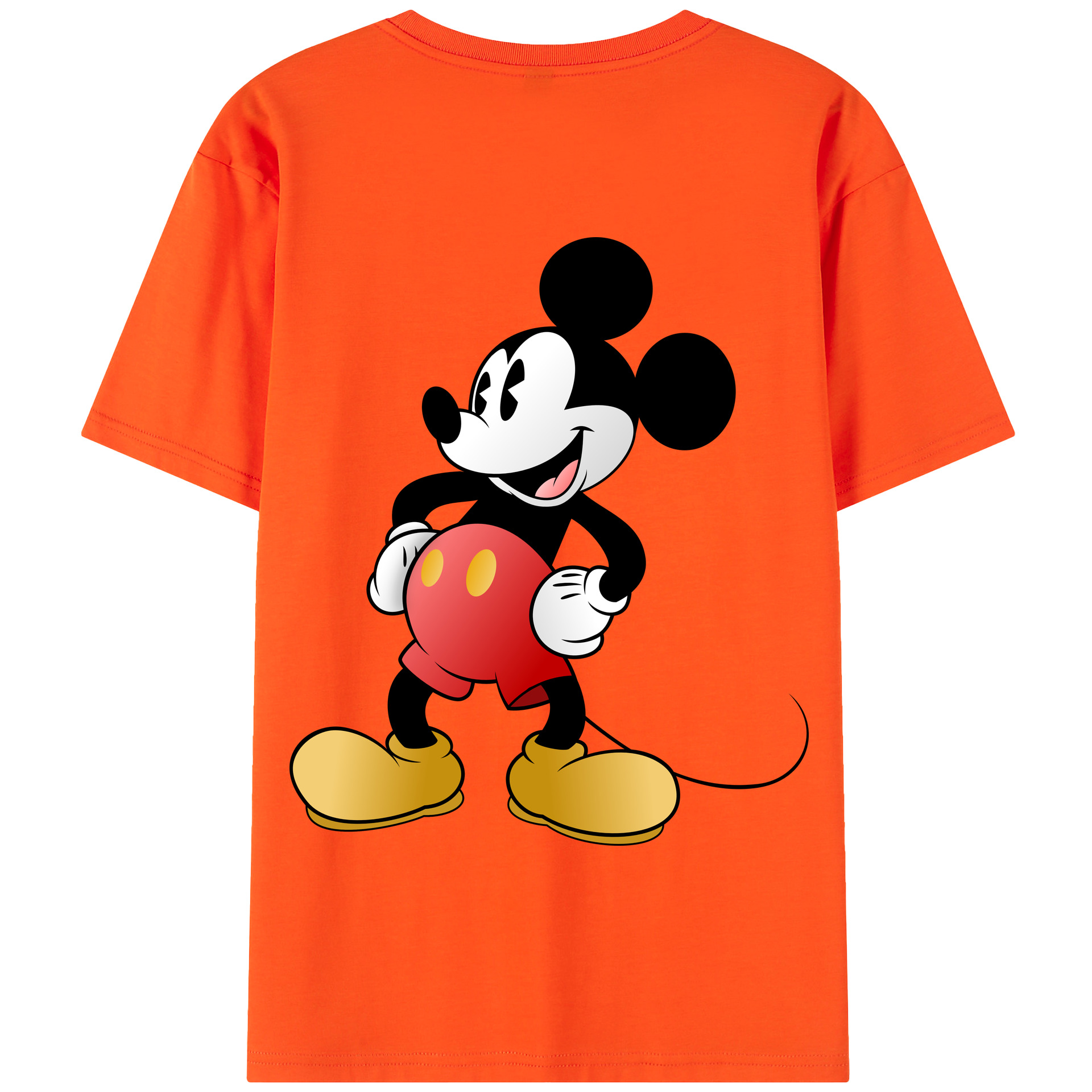 （画像用） ミッキーマウス Mickey Mouse 綿100％半袖Tシャツ（背面プリント）