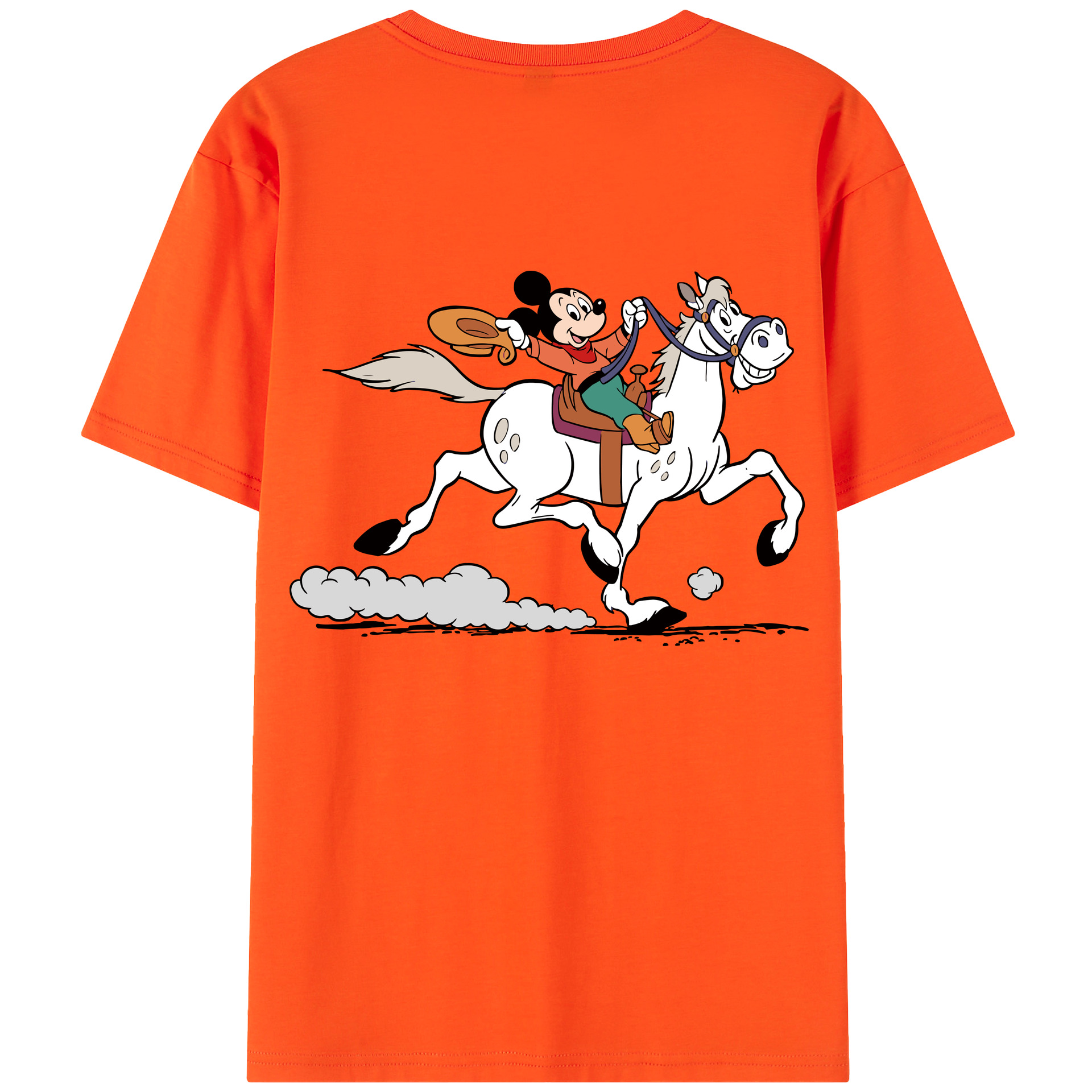（画像用） ミッキーマウス Mickey Mouse 綿100％半袖Tシャツ（背面プリント）