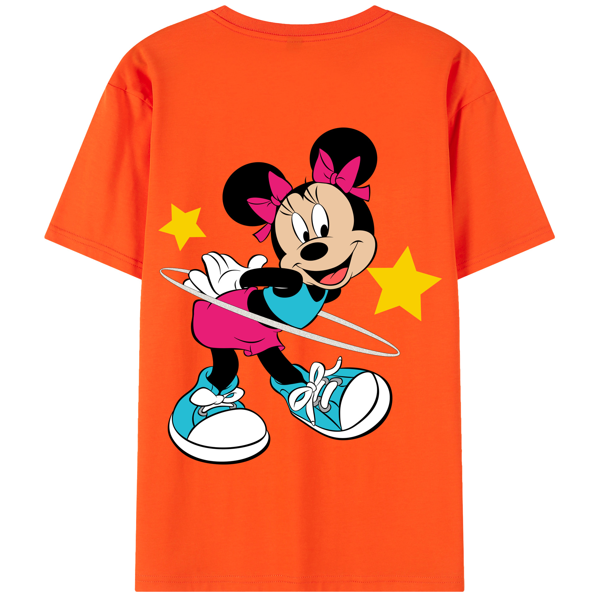 （画像用） ミッキーマウス Mickey Mouse 綿100％半袖Tシャツ（背面プリント）