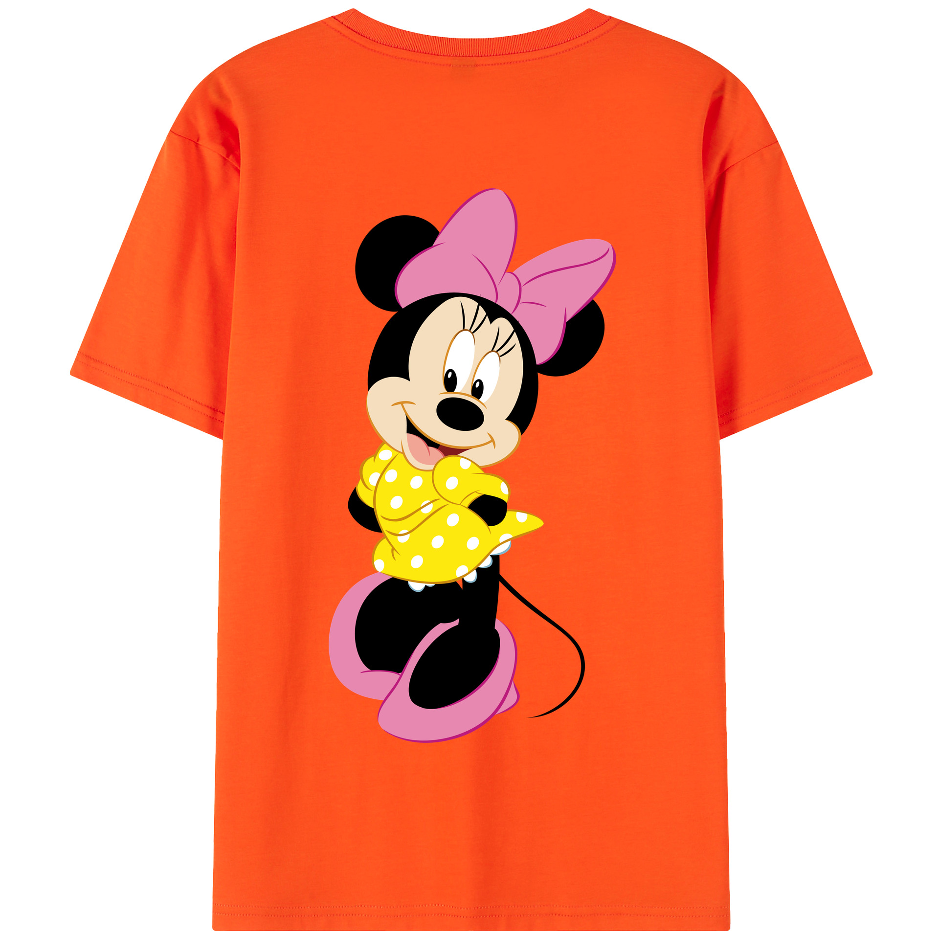 （画像用） ミッキーマウス Mickey Mouse 綿100％半袖Tシャツ（背面プリント）