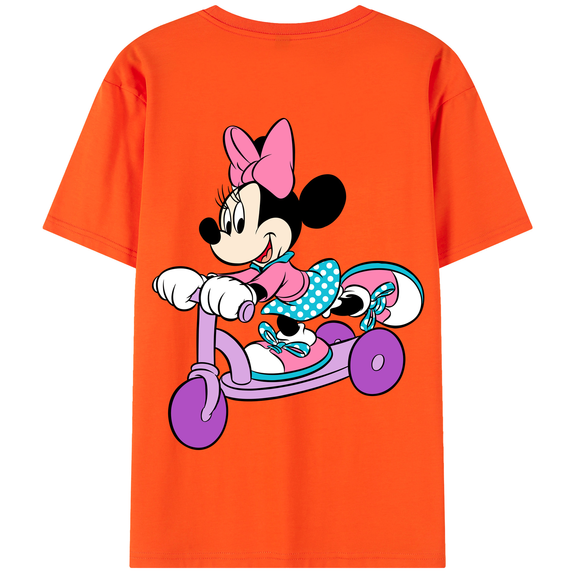 （画像用） ミッキーマウス Mickey Mouse 綿100％半袖Tシャツ（背面プリント）