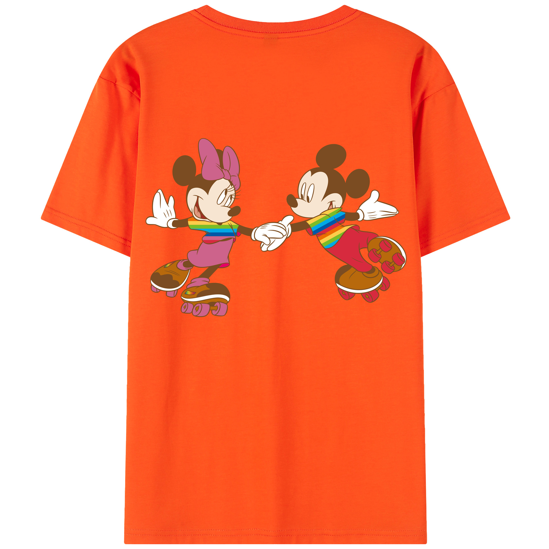 （画像用） ミッキーマウス Mickey Mouse 綿100％半袖Tシャツ（背面プリント）