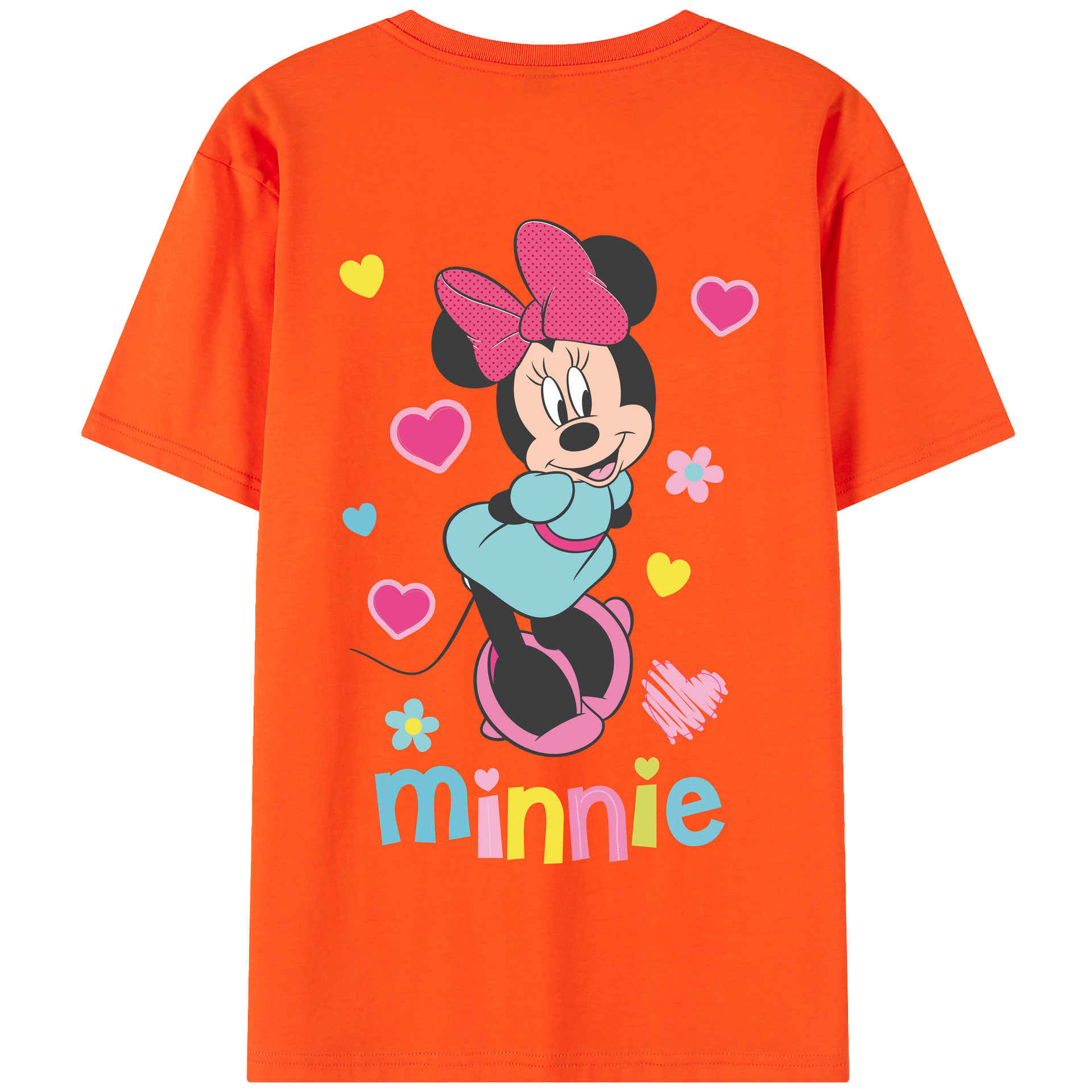 （画像用） ミッキーマウス Mickey Mouse 綿100％半袖Tシャツ（背面プリント）