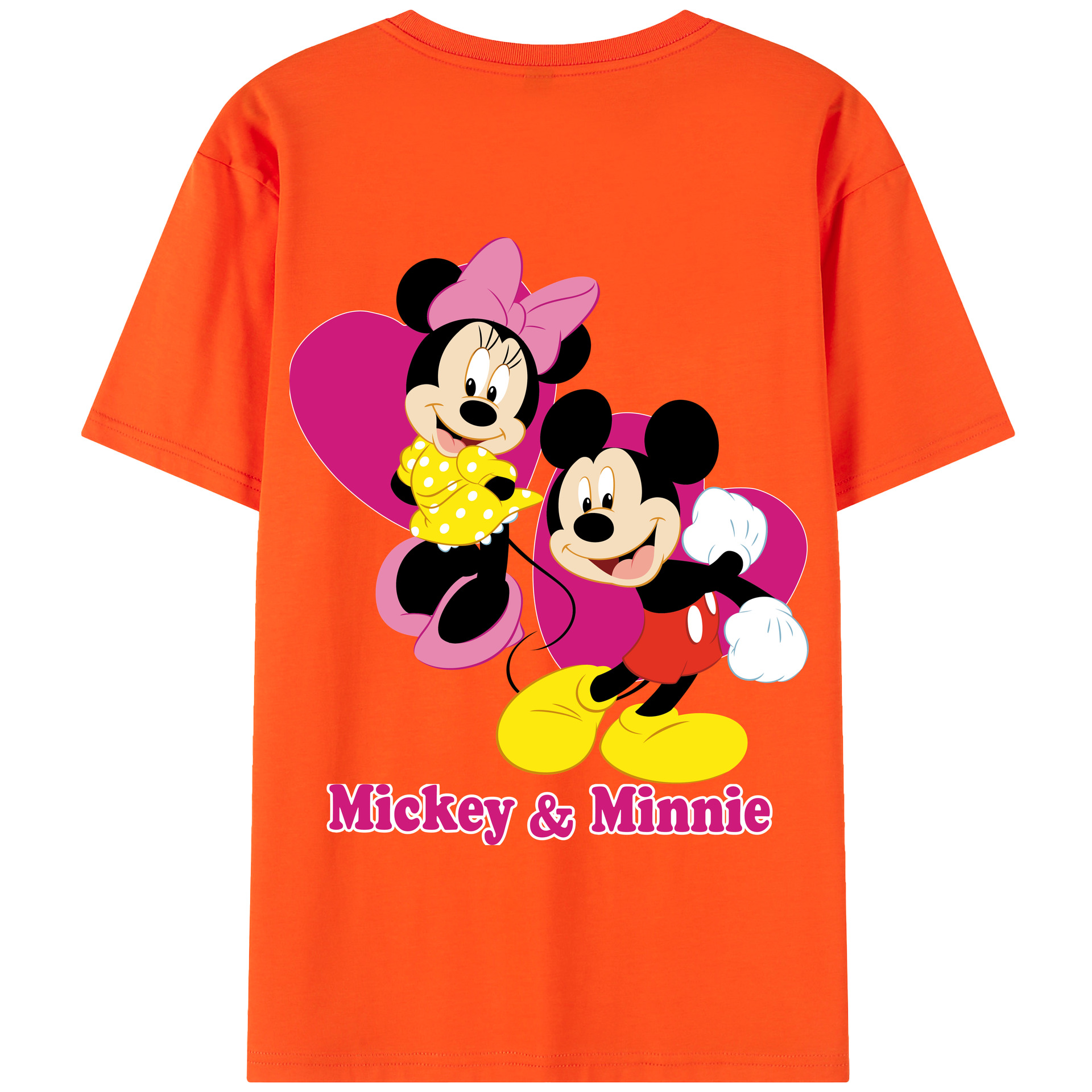（画像用） ミッキーマウス Mickey Mouse 綿100％半袖Tシャツ（背面プリント）