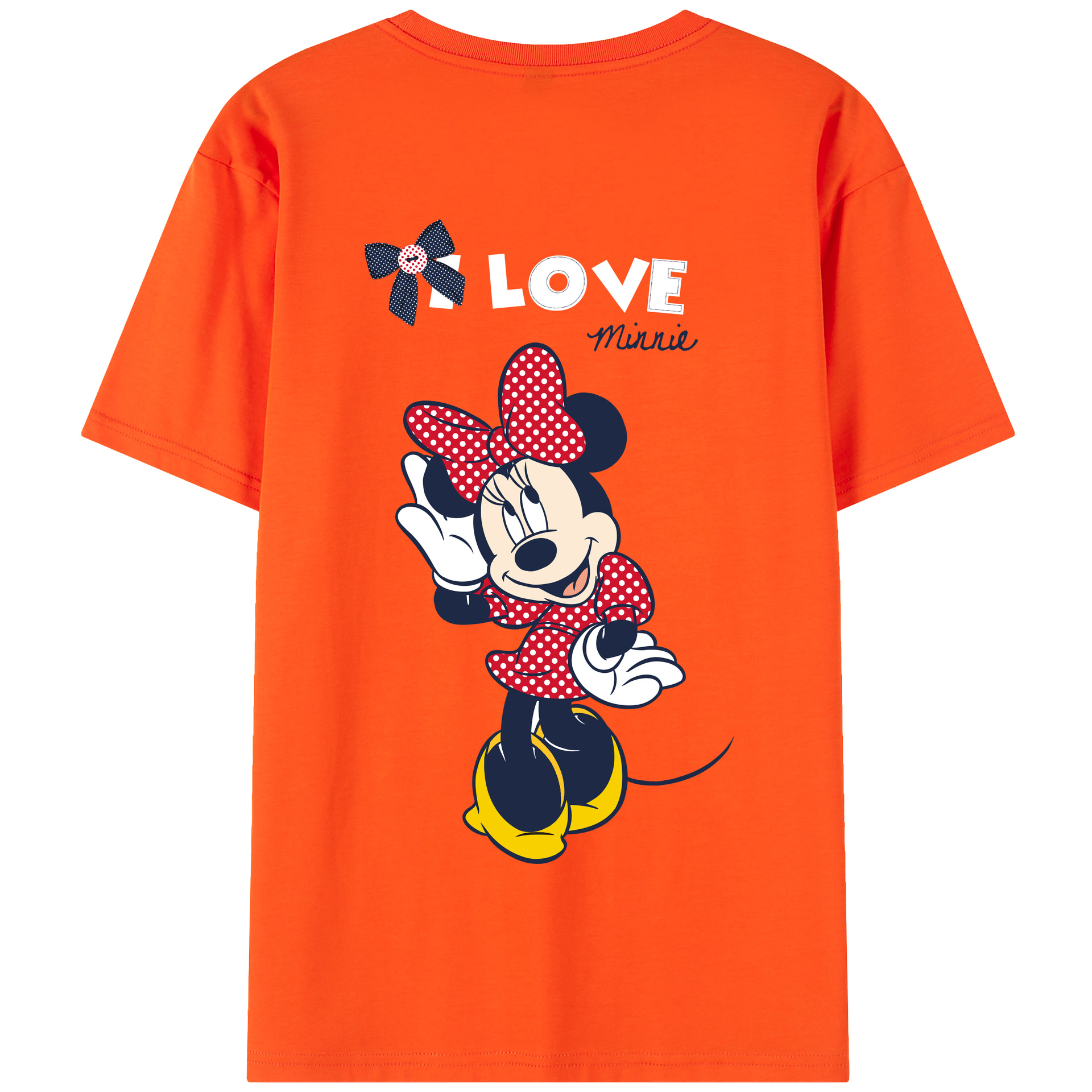 （画像用） ミッキーマウス Mickey Mouse 綿100％半袖Tシャツ（背面プリント）