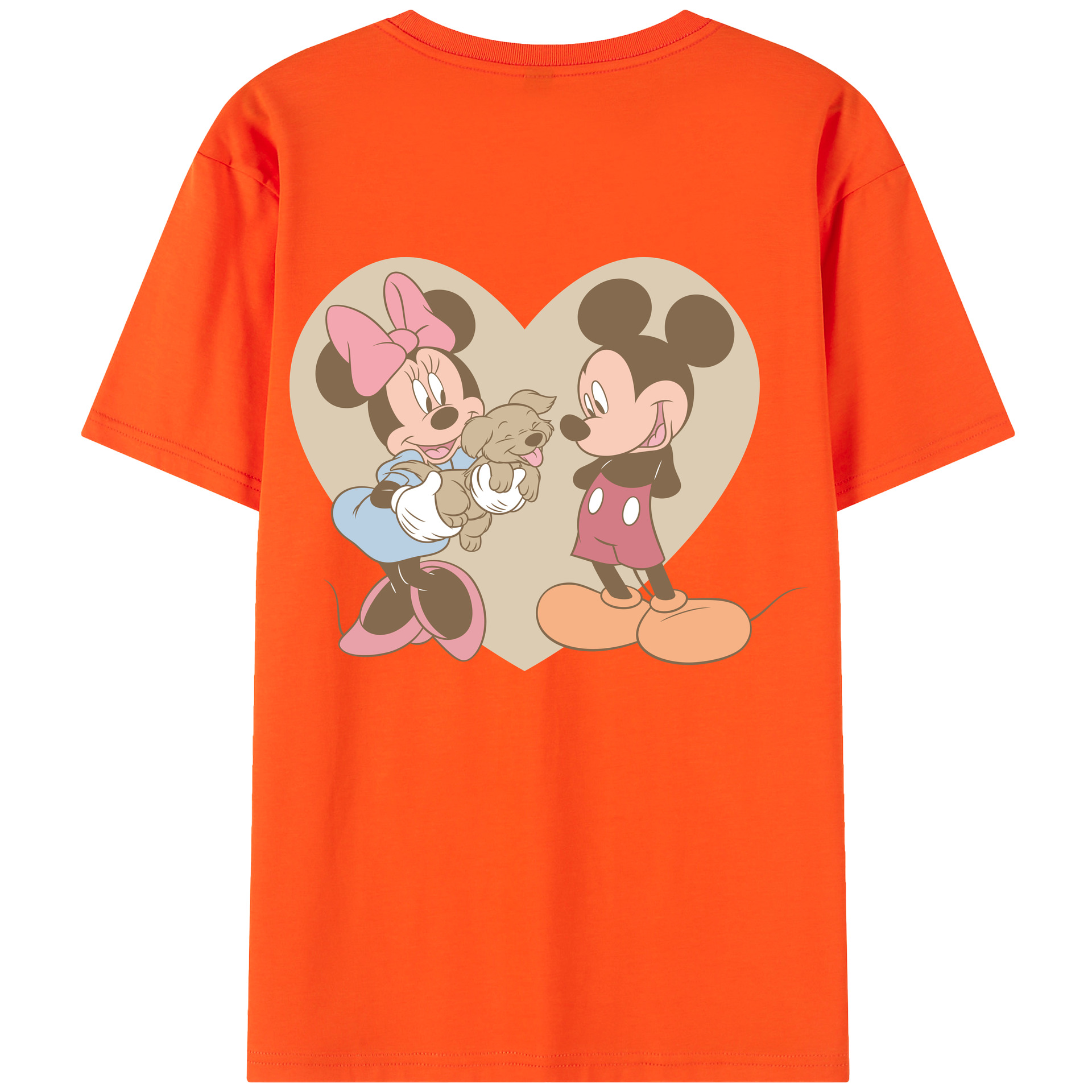 （画像用） ミッキーマウス Mickey Mouse 綿100％半袖Tシャツ（背面プリント）