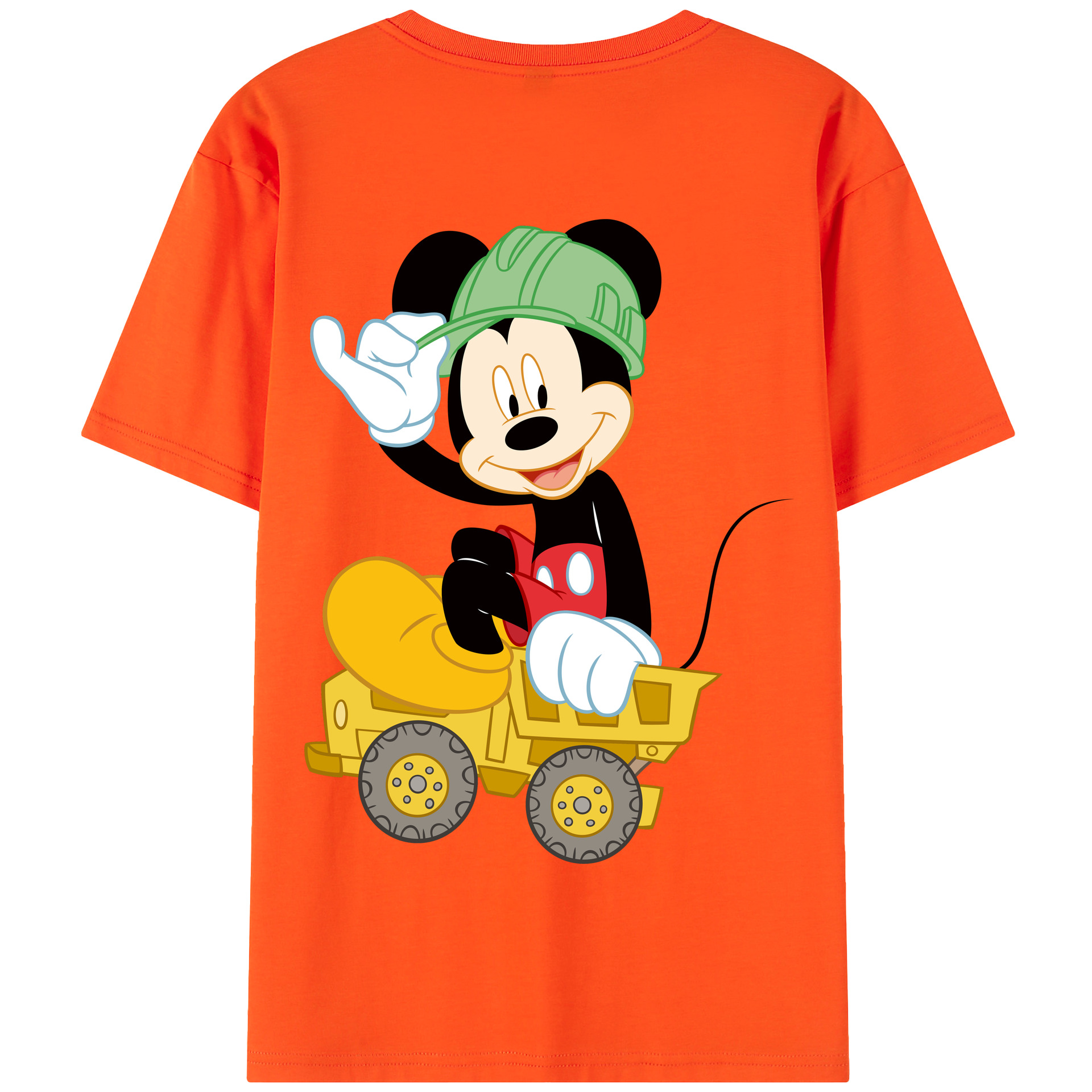 （画像用） ミッキーマウス Mickey Mouse 綿100％半袖Tシャツ（背面プリント）