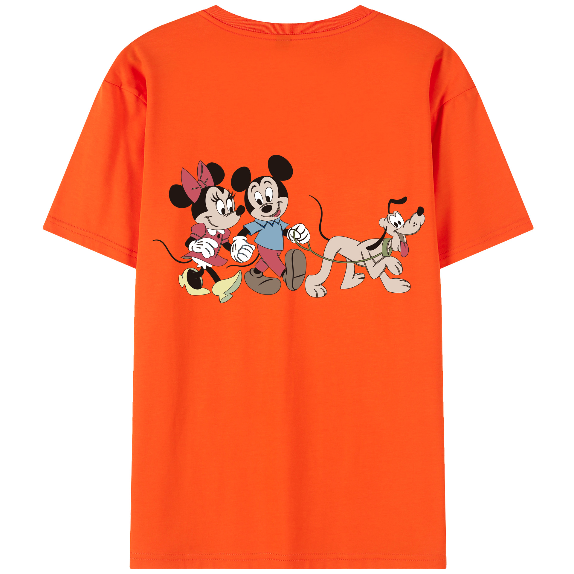（画像用） ミッキーマウス Mickey Mouse 綿100％半袖Tシャツ（背面プリント）