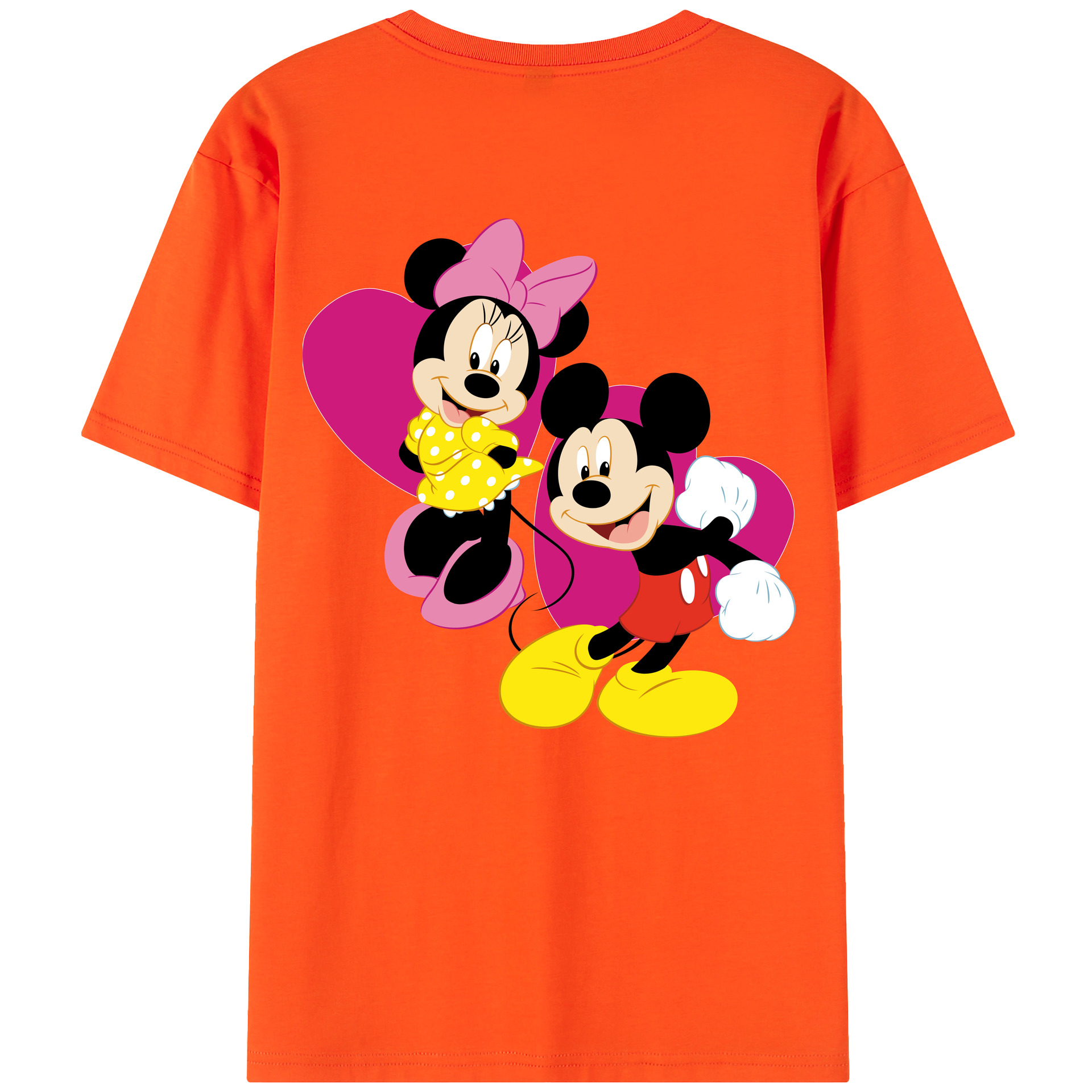 （画像用） ミッキーマウス Mickey Mouse 綿100％半袖Tシャツ（背面プリント）