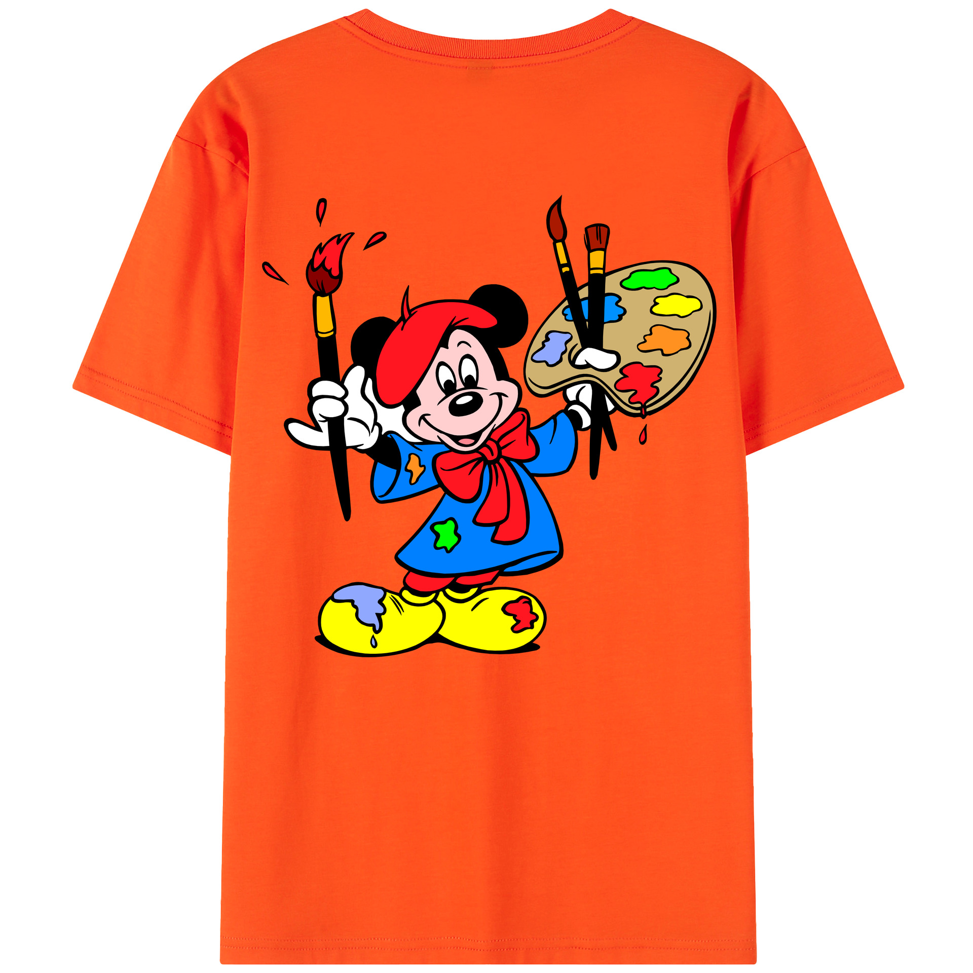 （画像用） ミッキーマウス Mickey Mouse 綿100％半袖Tシャツ（背面プリント）