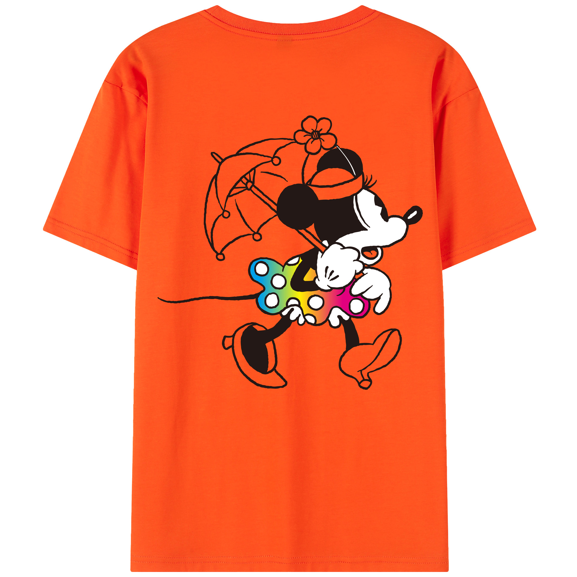 （画像用） ミッキーマウス Mickey Mouse 綿100％半袖Tシャツ（背面プリント）