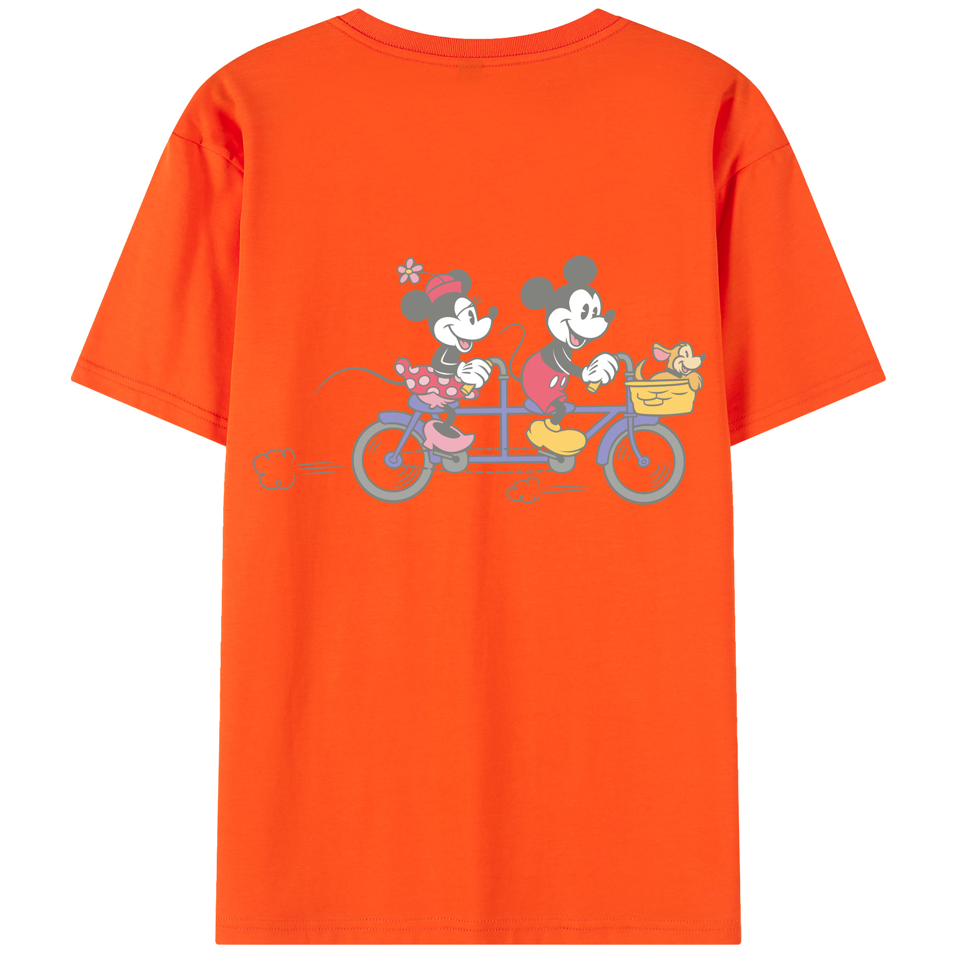 （画像用） ミッキーマウス Mickey Mouse 綿100％半袖Tシャツ（背面プリント）