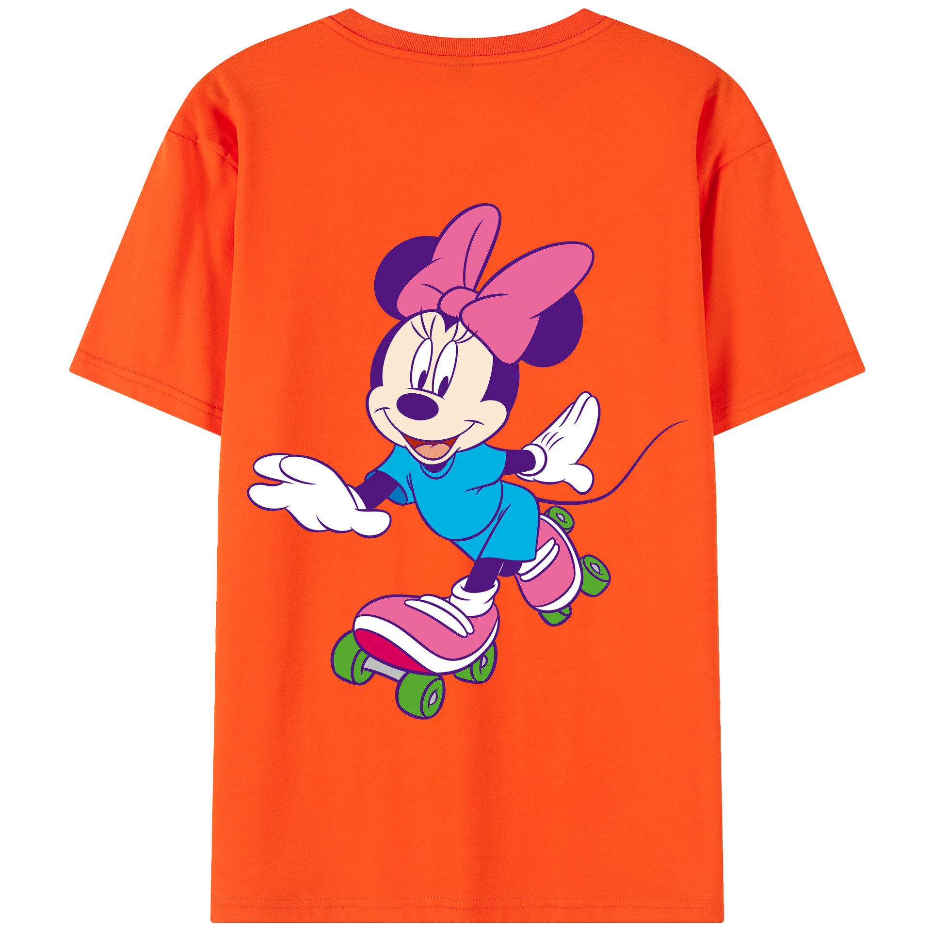 （画像用） ミッキーマウス Mickey Mouse 綿100％半袖Tシャツ（背面プリント）