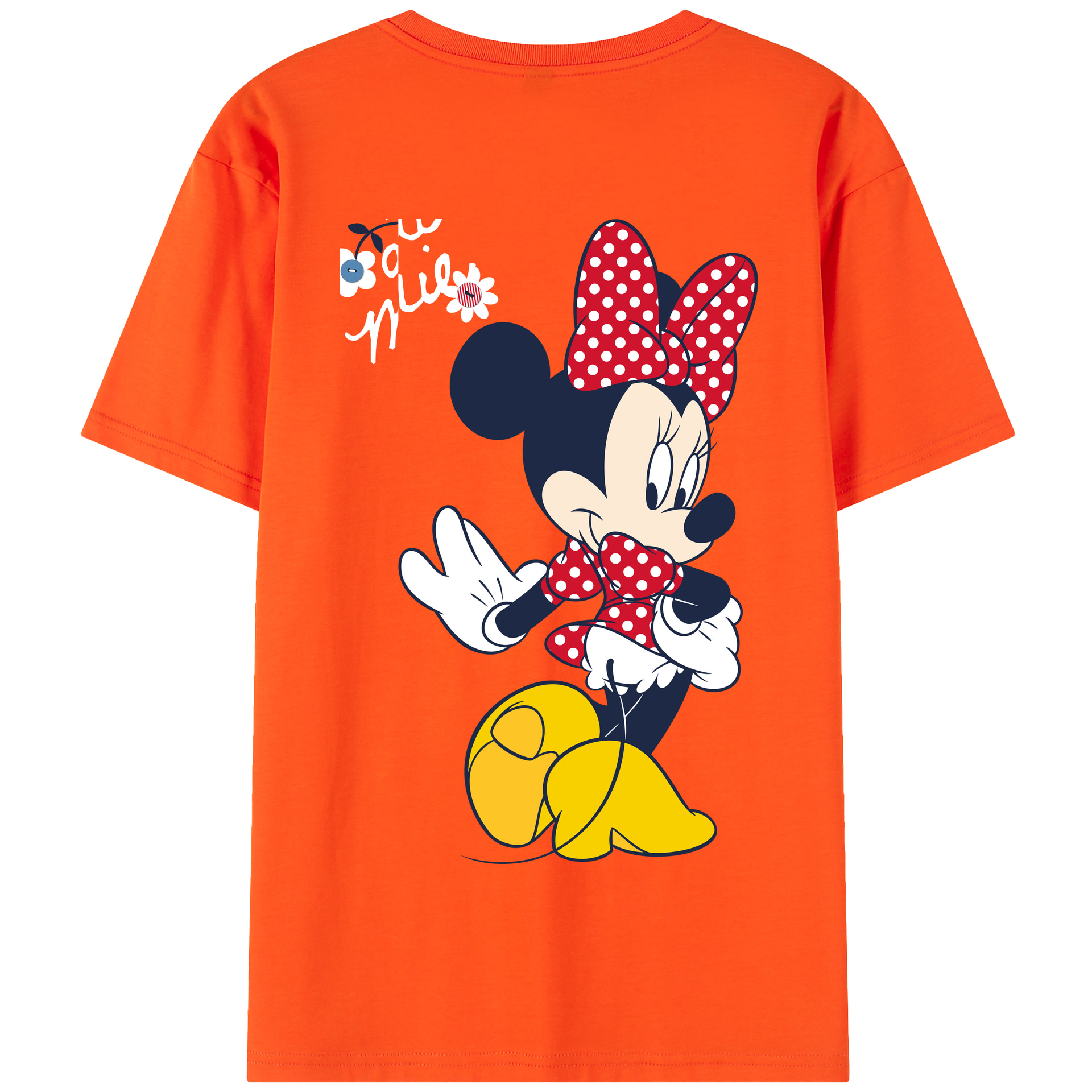 （画像用） ミッキーマウス Mickey Mouse 綿100％半袖Tシャツ（背面プリント）