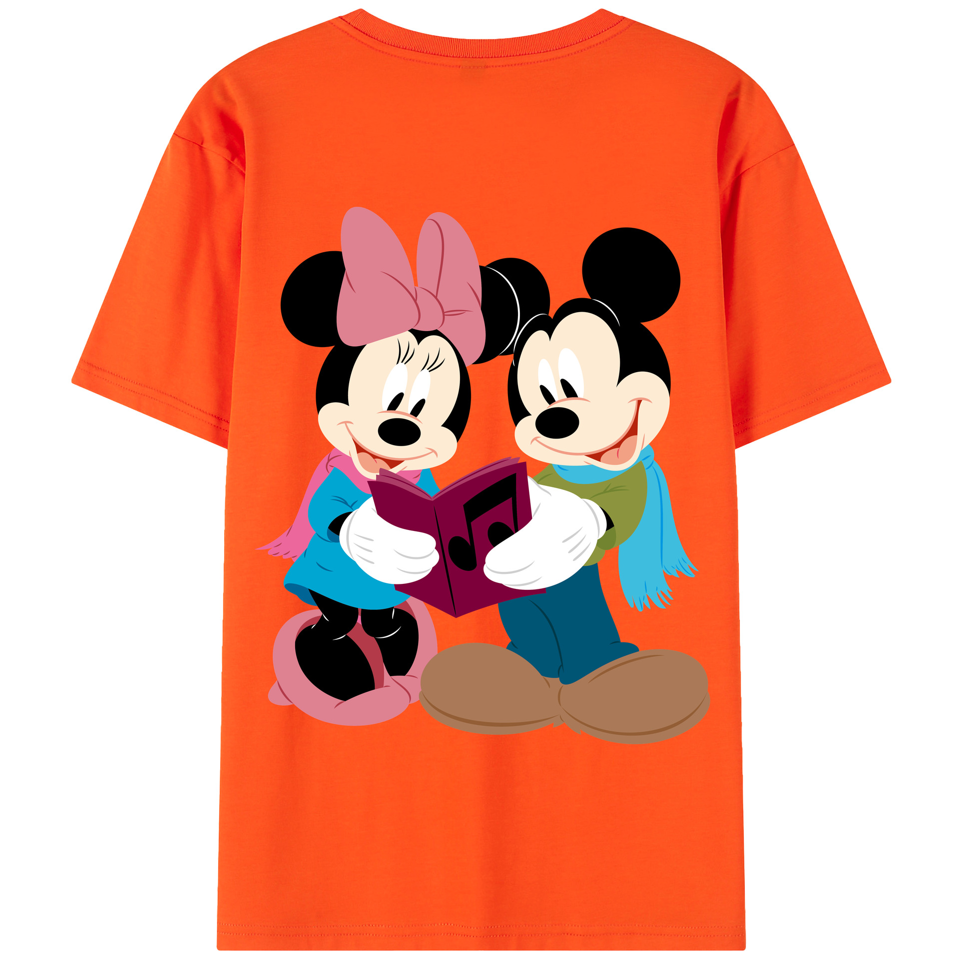 （画像用） ミッキーマウス Mickey Mouse 綿100％半袖Tシャツ（背面プリント）