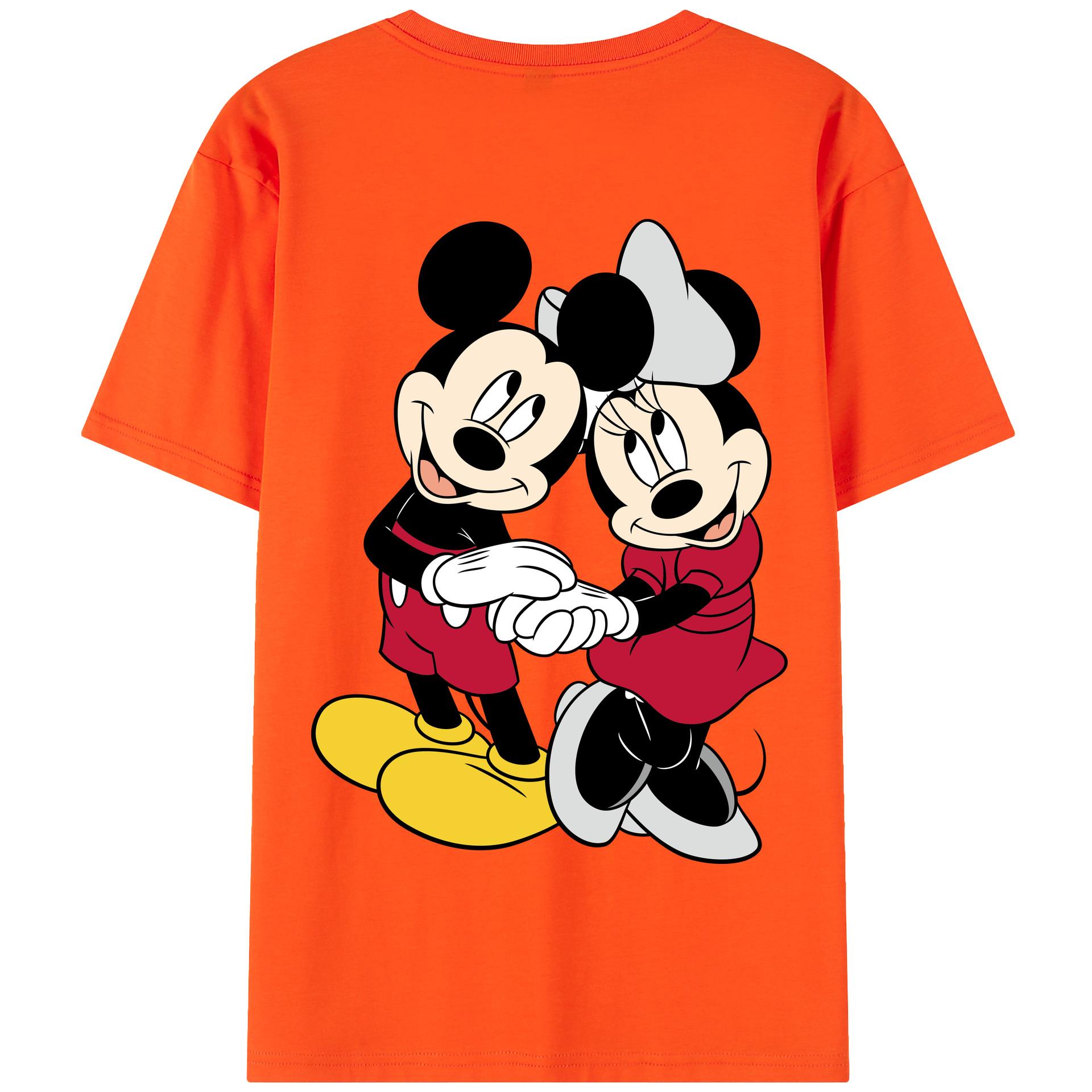 （画像用） ミッキーマウス Mickey Mouse 綿100％半袖Tシャツ（背面プリント）