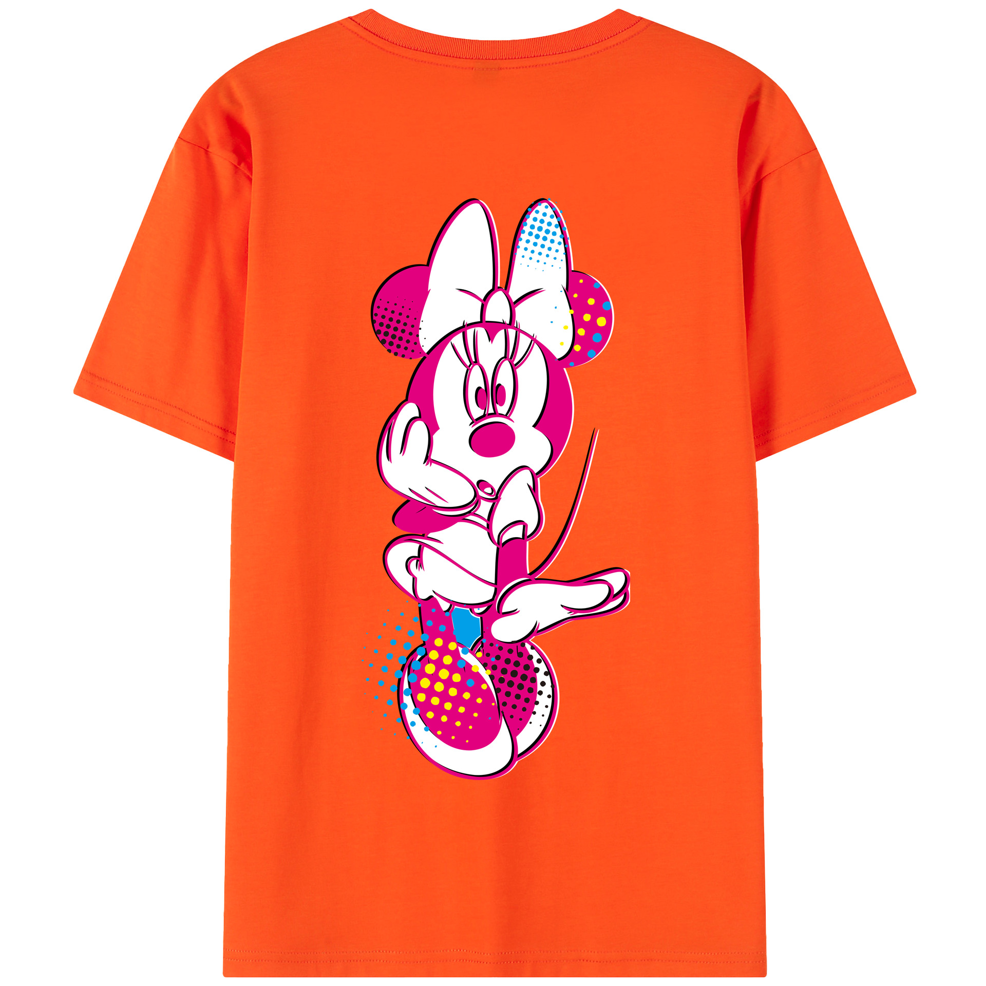 （画像用） ミッキーマウス Mickey Mouse 綿100％半袖Tシャツ（背面プリント）
