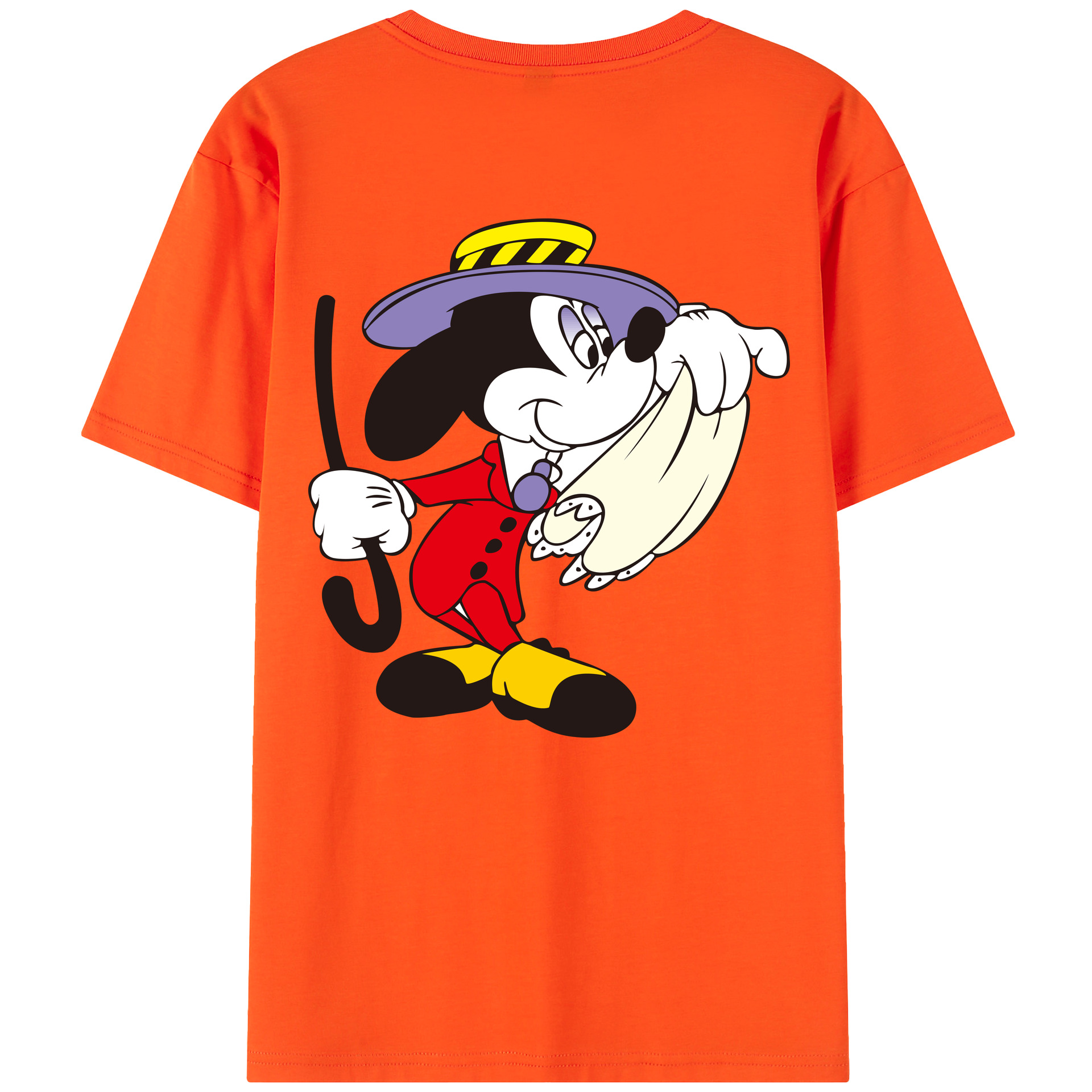 （画像用） ミッキーマウス Mickey Mouse 綿100％半袖Tシャツ（背面プリント）
