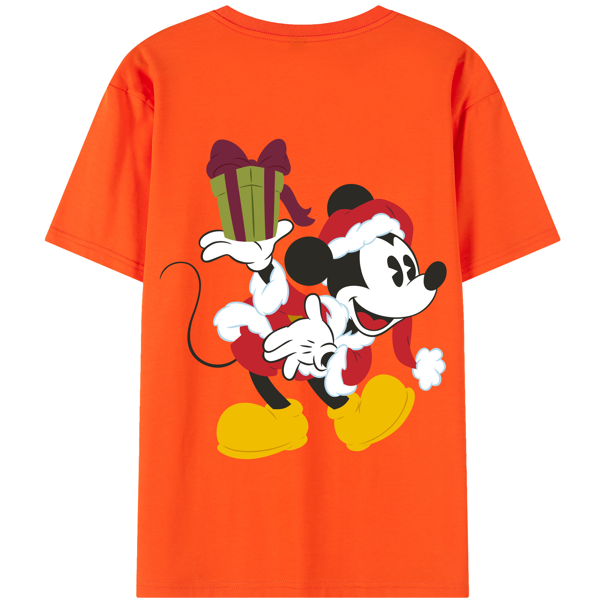 （画像用） ミッキーマウス Mickey Mouse 綿100％半袖Tシャツ（背面プリント）