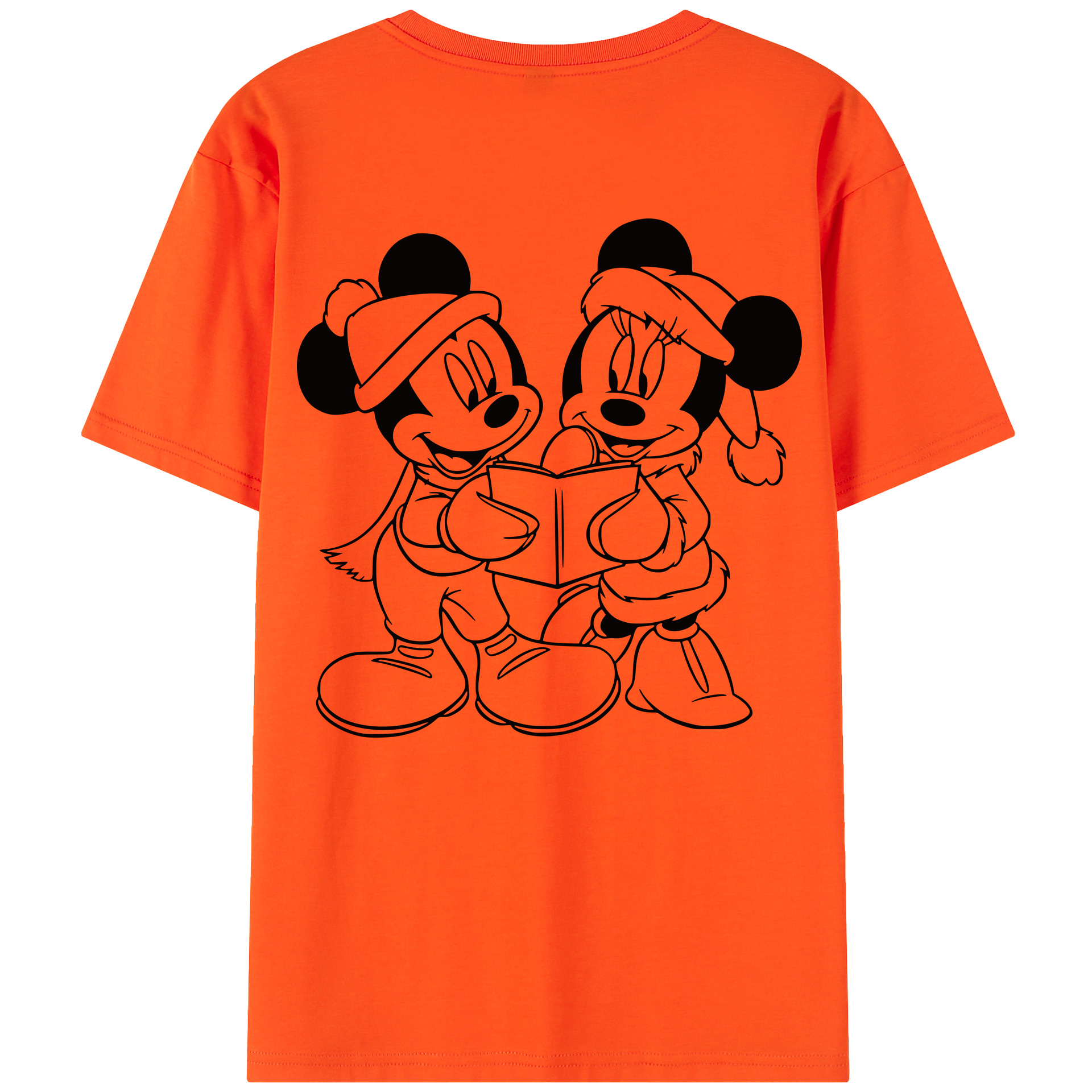（画像用） ミッキーマウス Mickey Mouse 綿100％半袖Tシャツ（背面プリント）