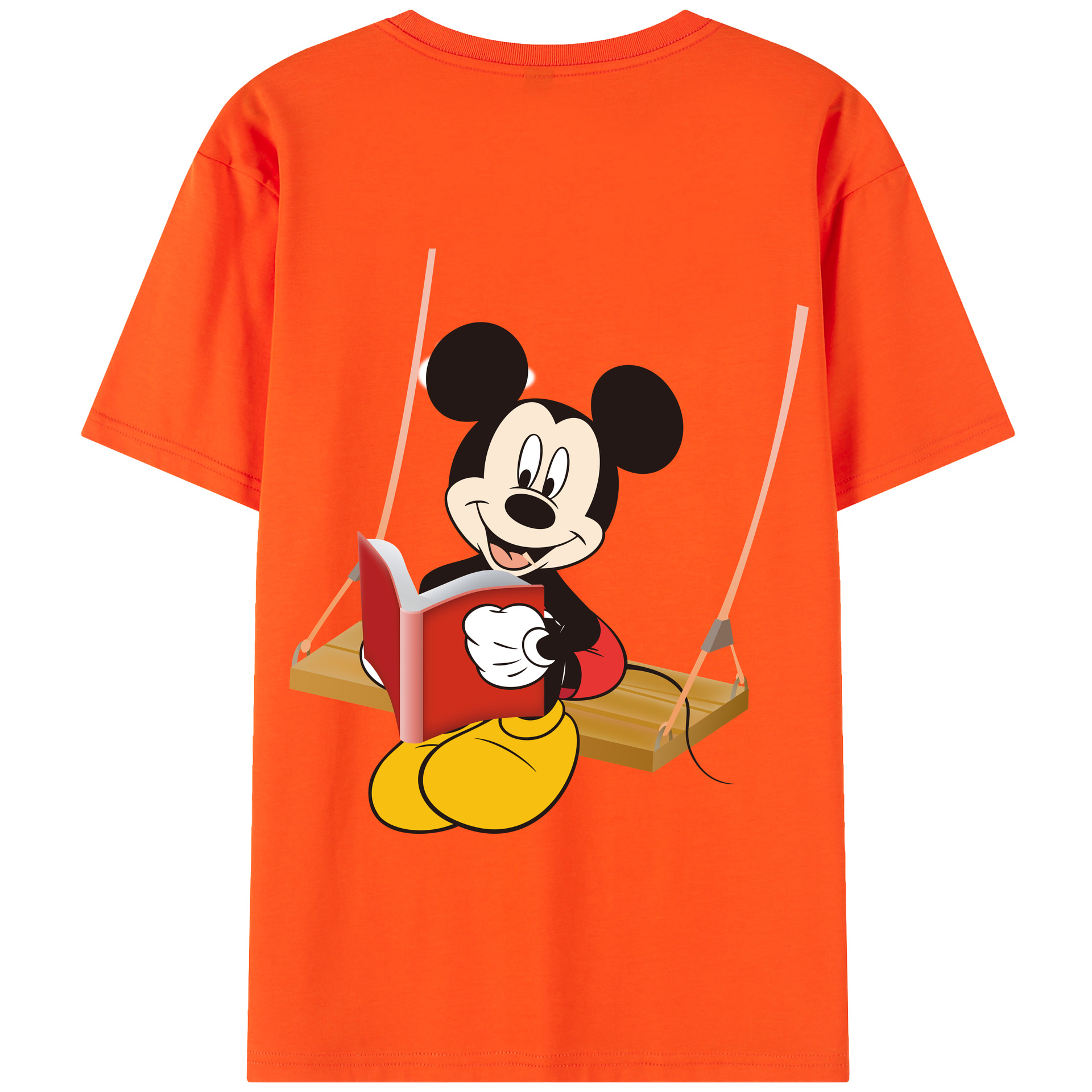 （画像用） ミッキーマウス Mickey Mouse 綿100％半袖Tシャツ（背面プリント）