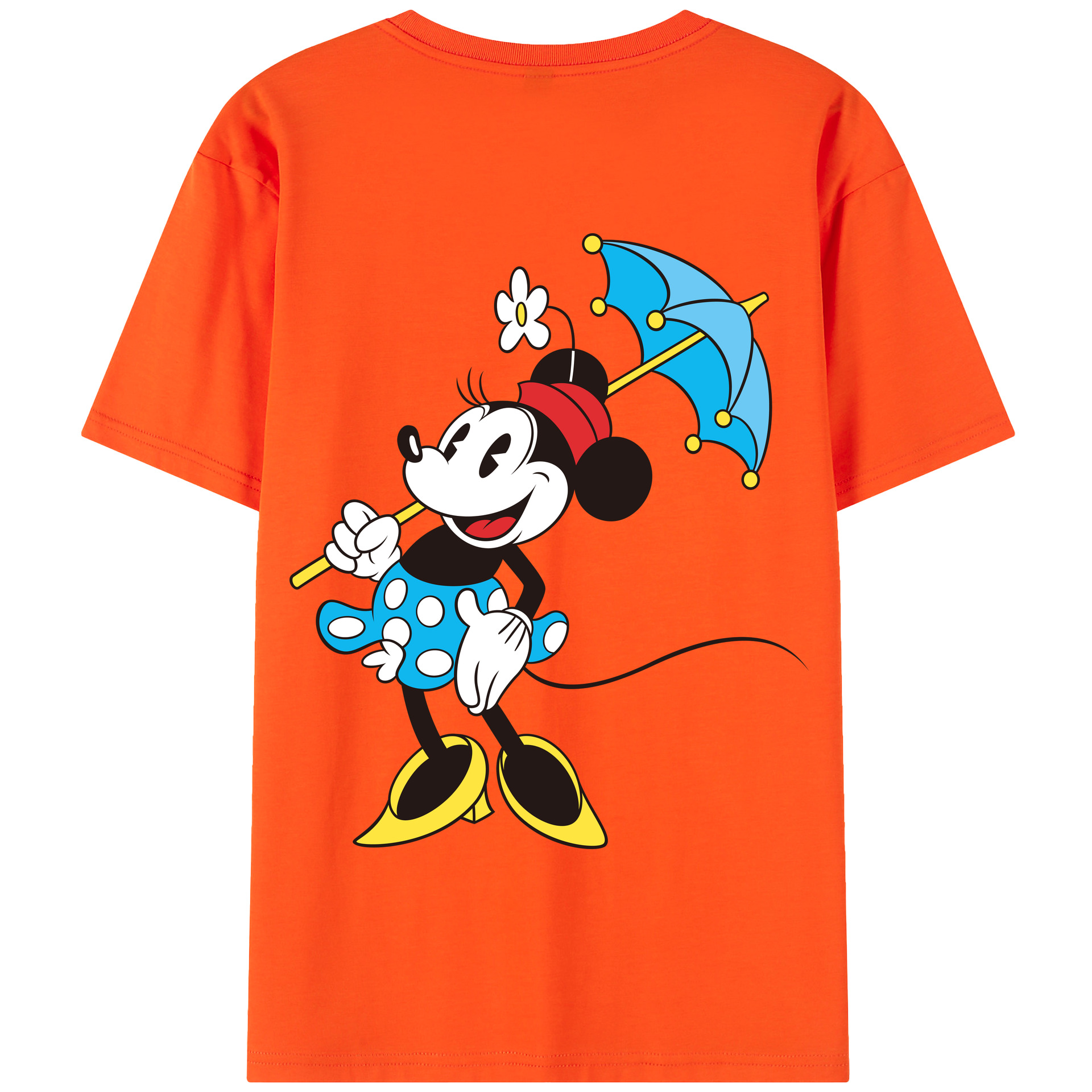 （画像用） ミッキーマウス Mickey Mouse 綿100％半袖Tシャツ（背面プリント）