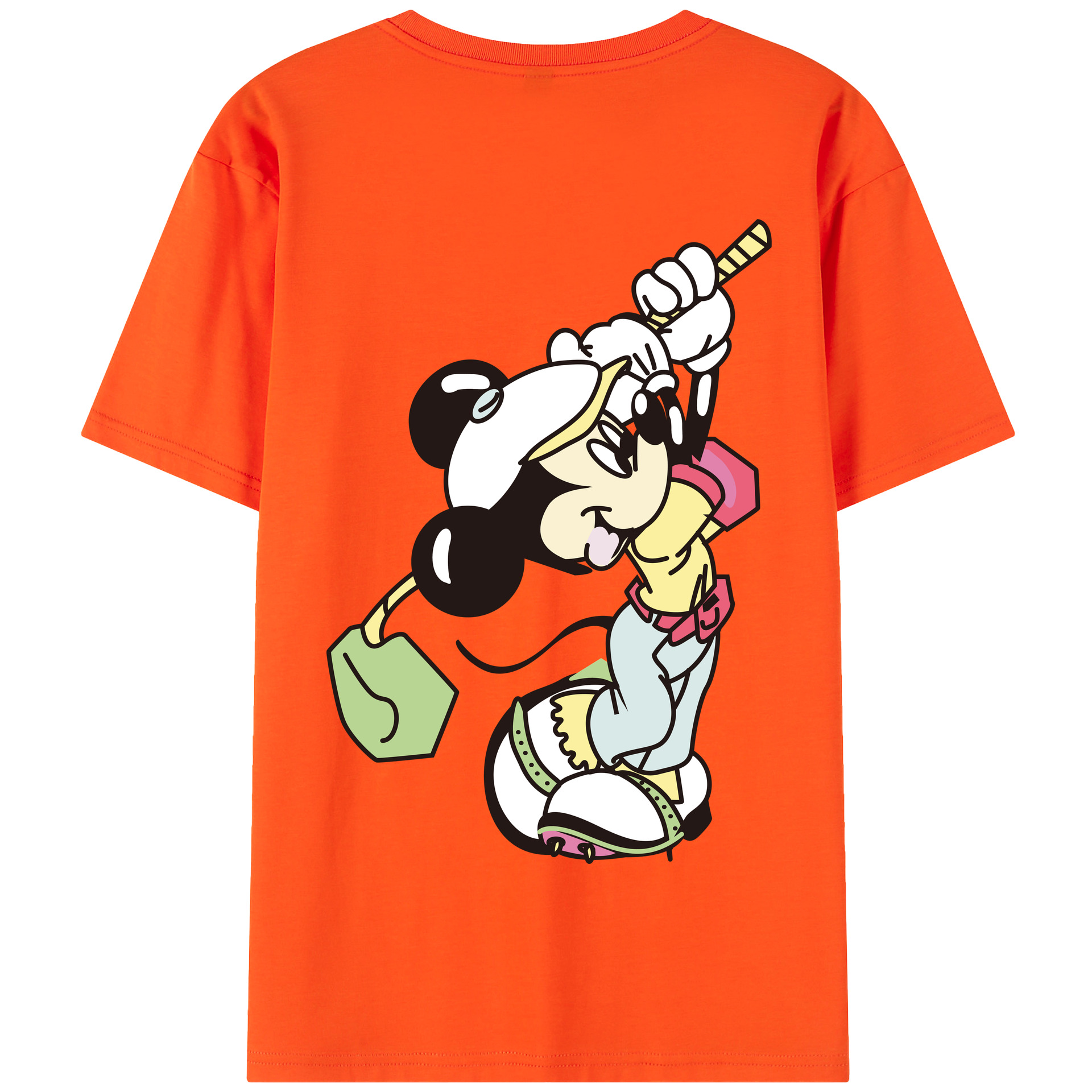 （画像用） ミッキーマウス Mickey Mouse 綿100％半袖Tシャツ（背面プリント）