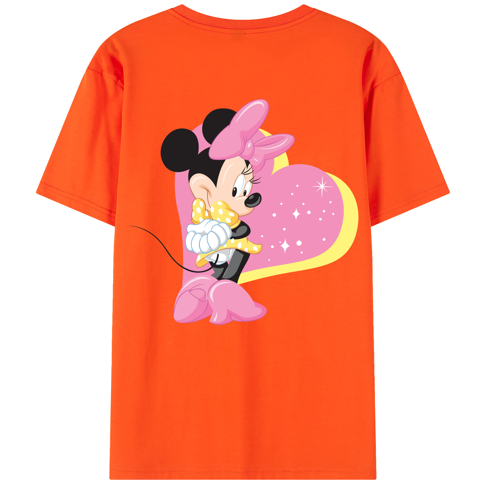 （画像用） ミッキーマウス Mickey Mouse 綿100％半袖Tシャツ（背面プリント）